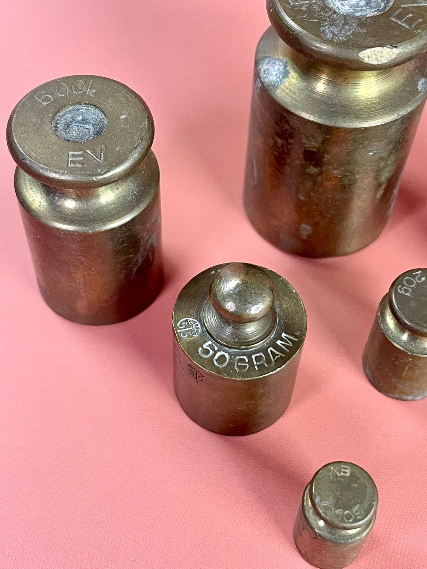 Set of 6 Miniature Scale Weights