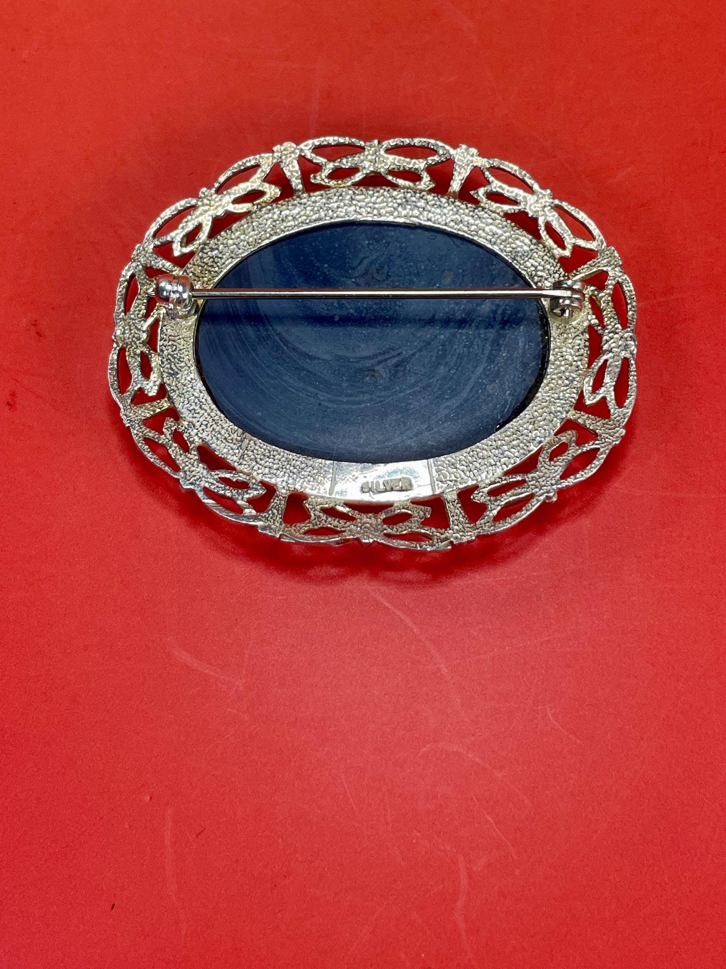 Stunning Sterling Silver and Stone Brooch