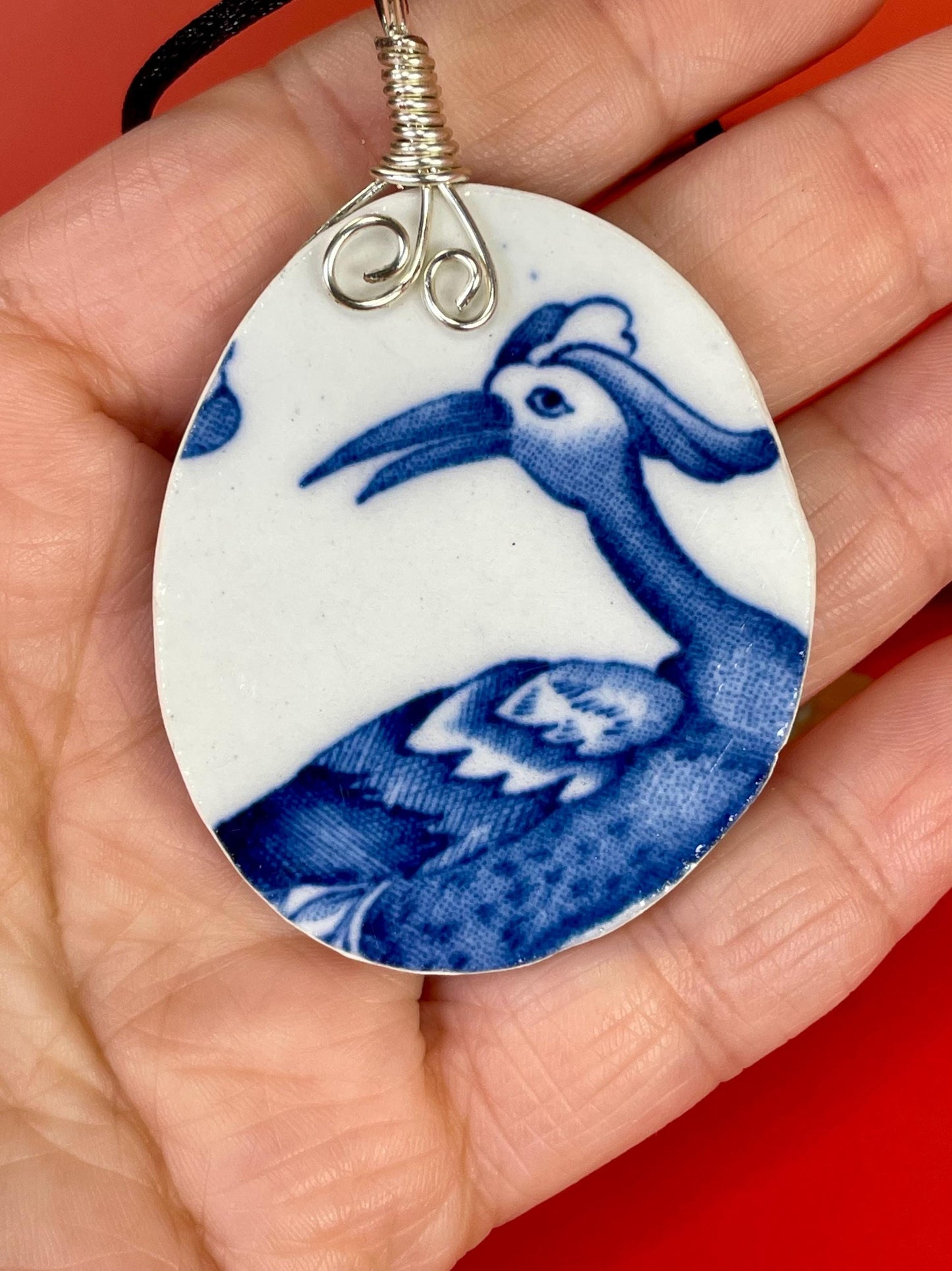 Lot of 2 Asian design Pendant Necklaces