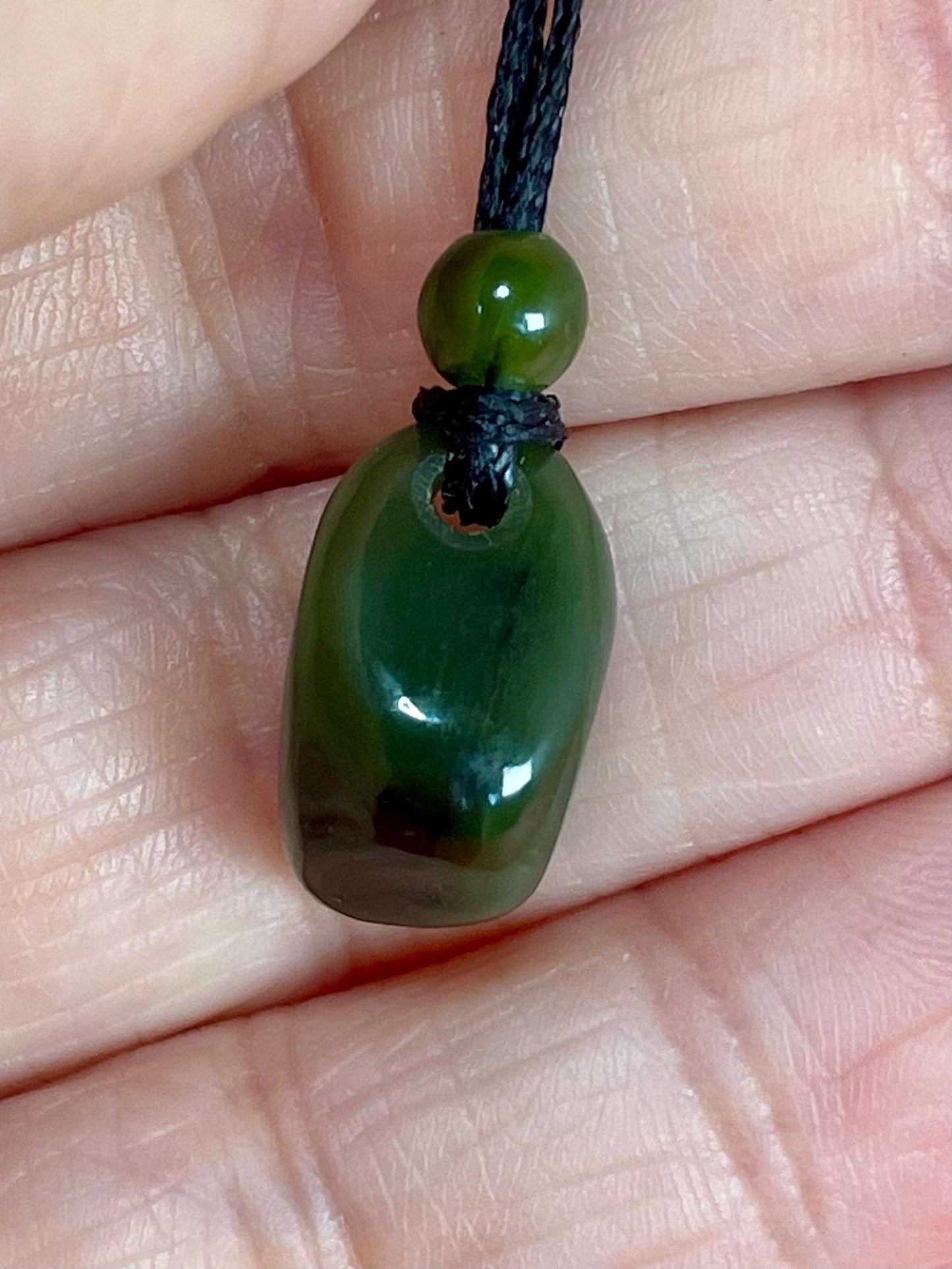 Charming Little Jade Stone pendant necklace - Adjustible