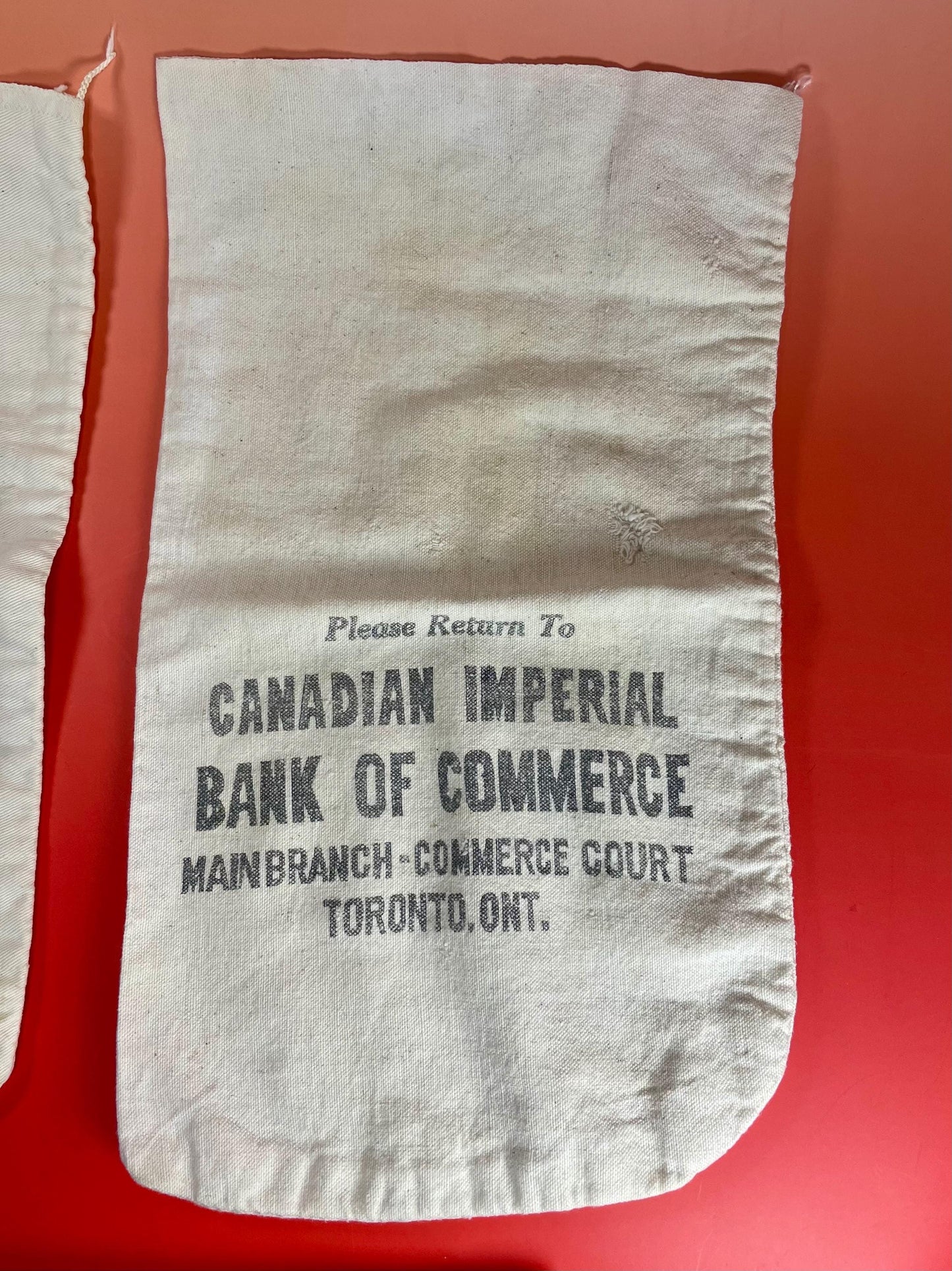 Vintage Lot of 3 Royal Bank of Canada Canvas Money Bags