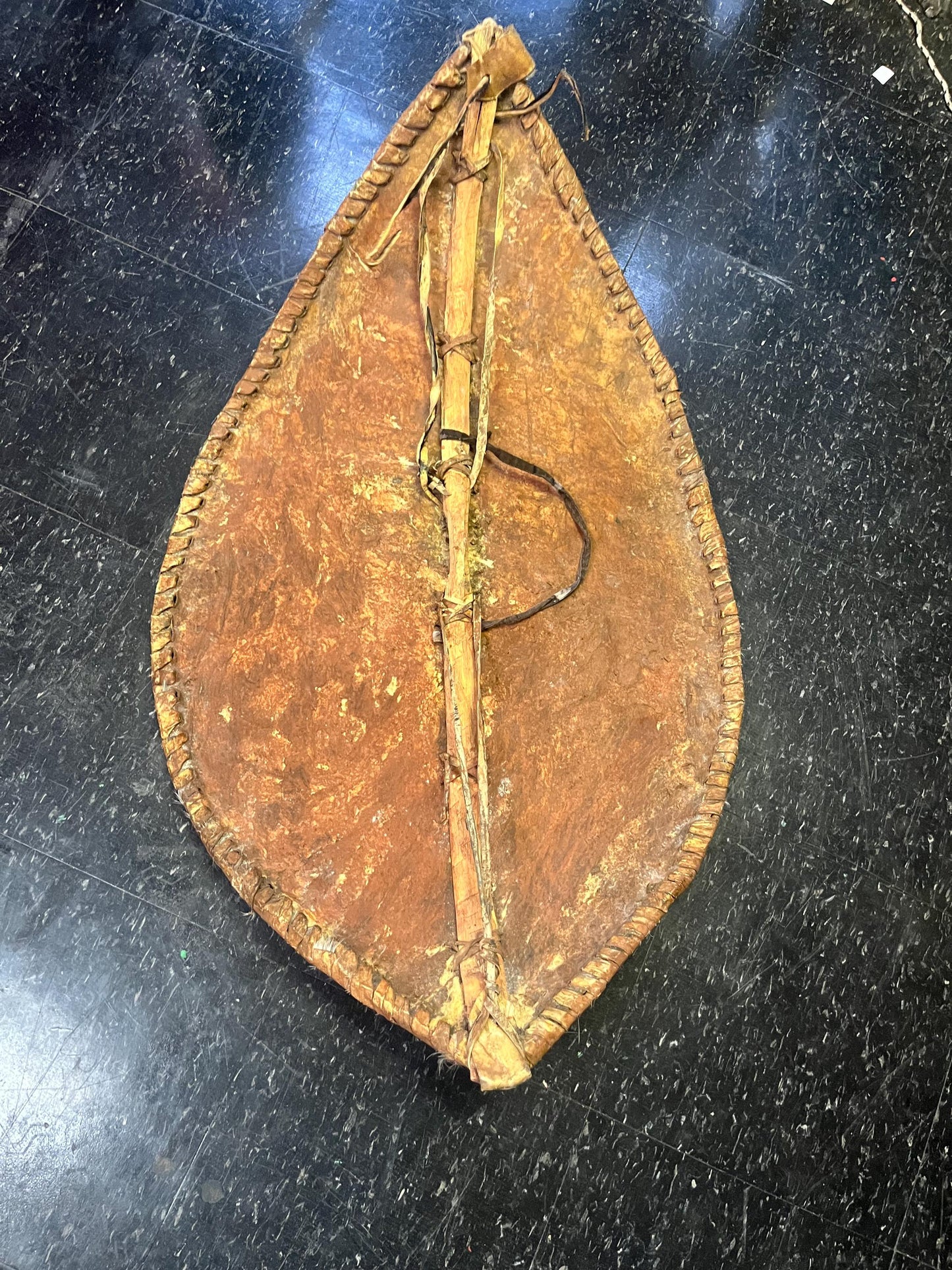 Super massive 38 x 22 inch authentic antique African shield  -  good old condition