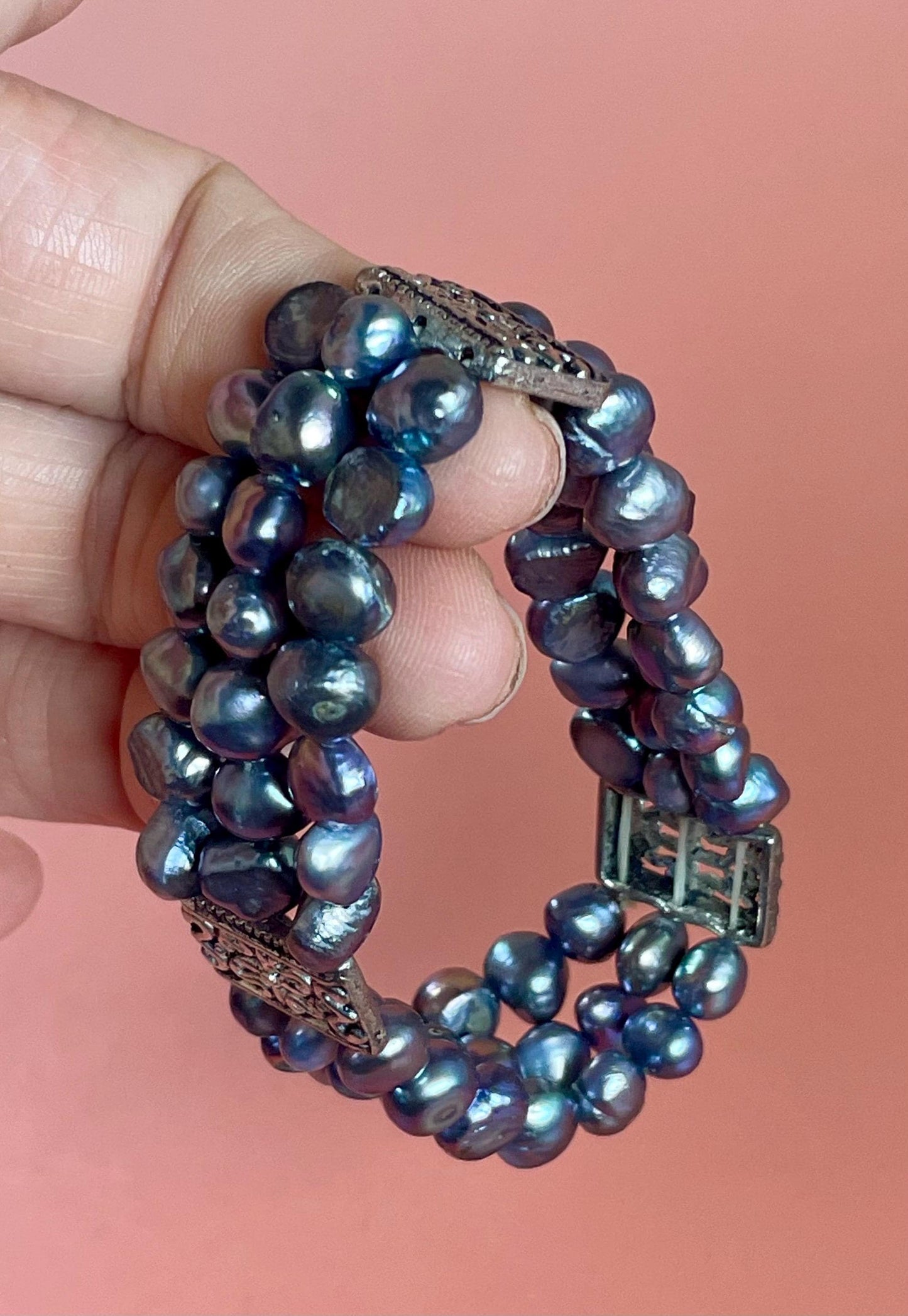 Pearl And Metal Accented Bracelet