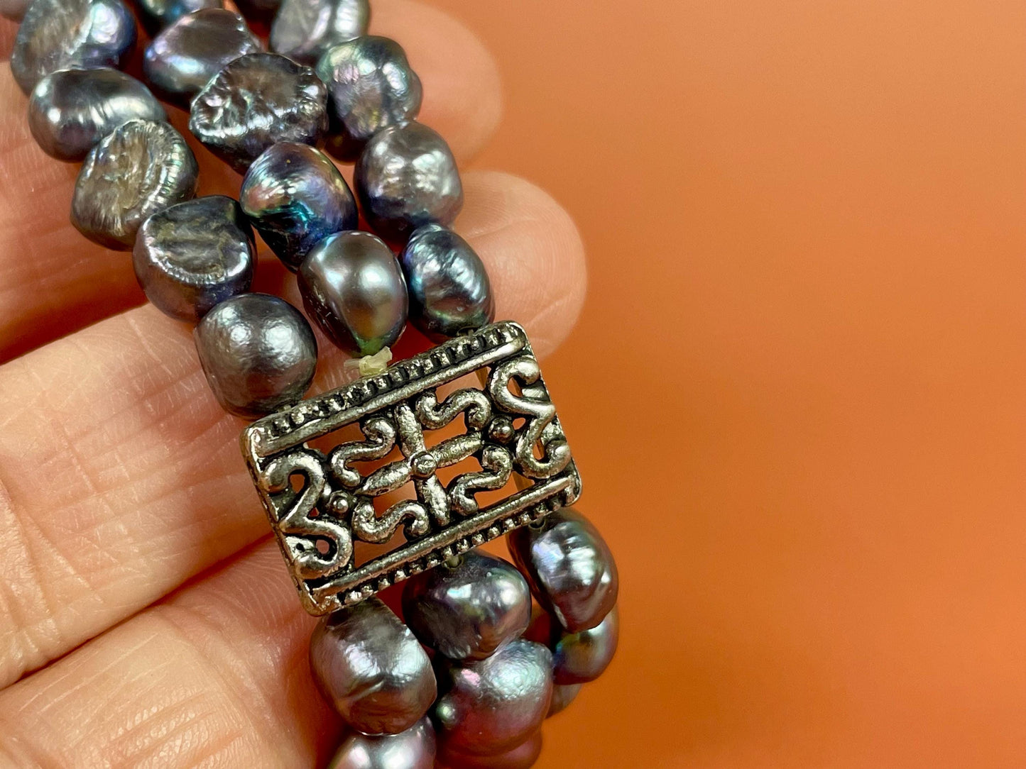 Pearl And Metal Accented Bracelet