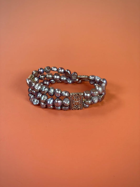 Pearl And Metal Accented Bracelet