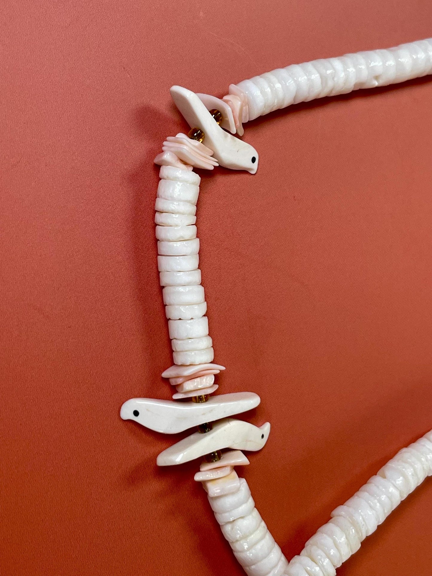 Lot Of 3 Shell And Bird Necklaces