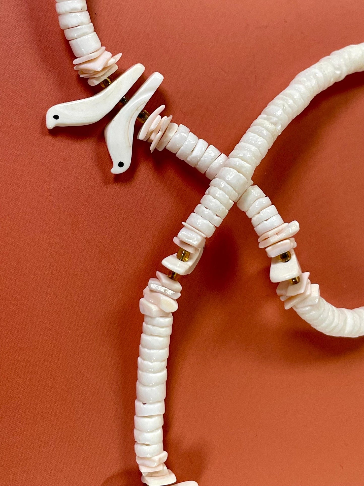 Lot Of 3 Shell And Bird Necklaces