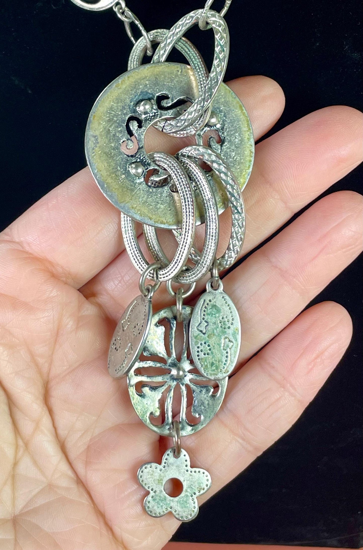 20 Metal Chain Necklace with Hanging Embellishments