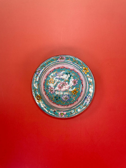 Chinese enamel Dish 1950s   3.5 inches