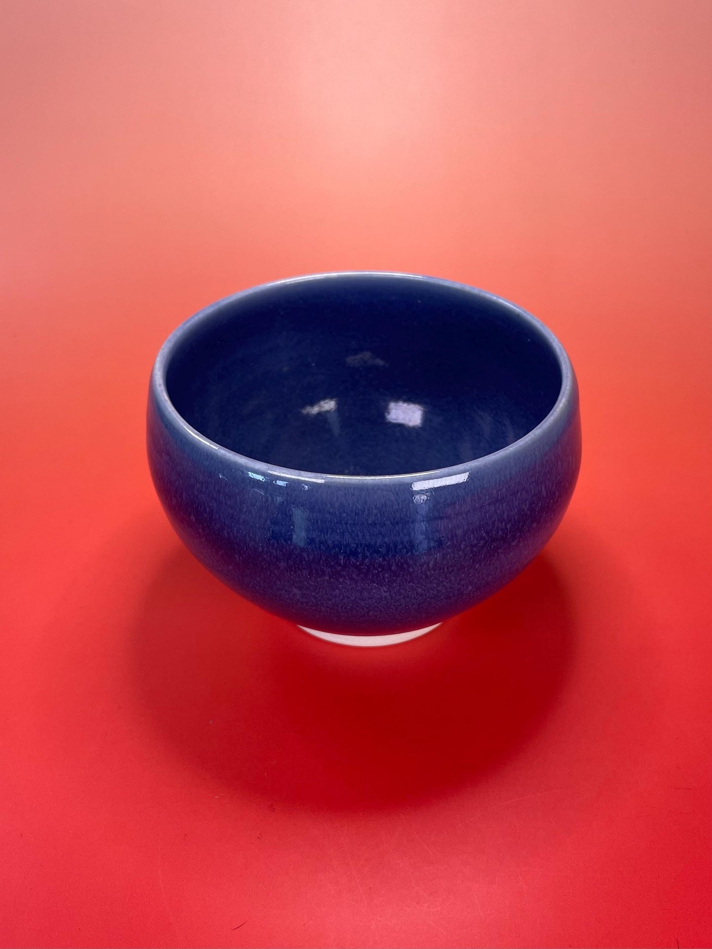 Unique 4.5 x 3 inch high Chinese Signed pottery bowl   wonderful glaze