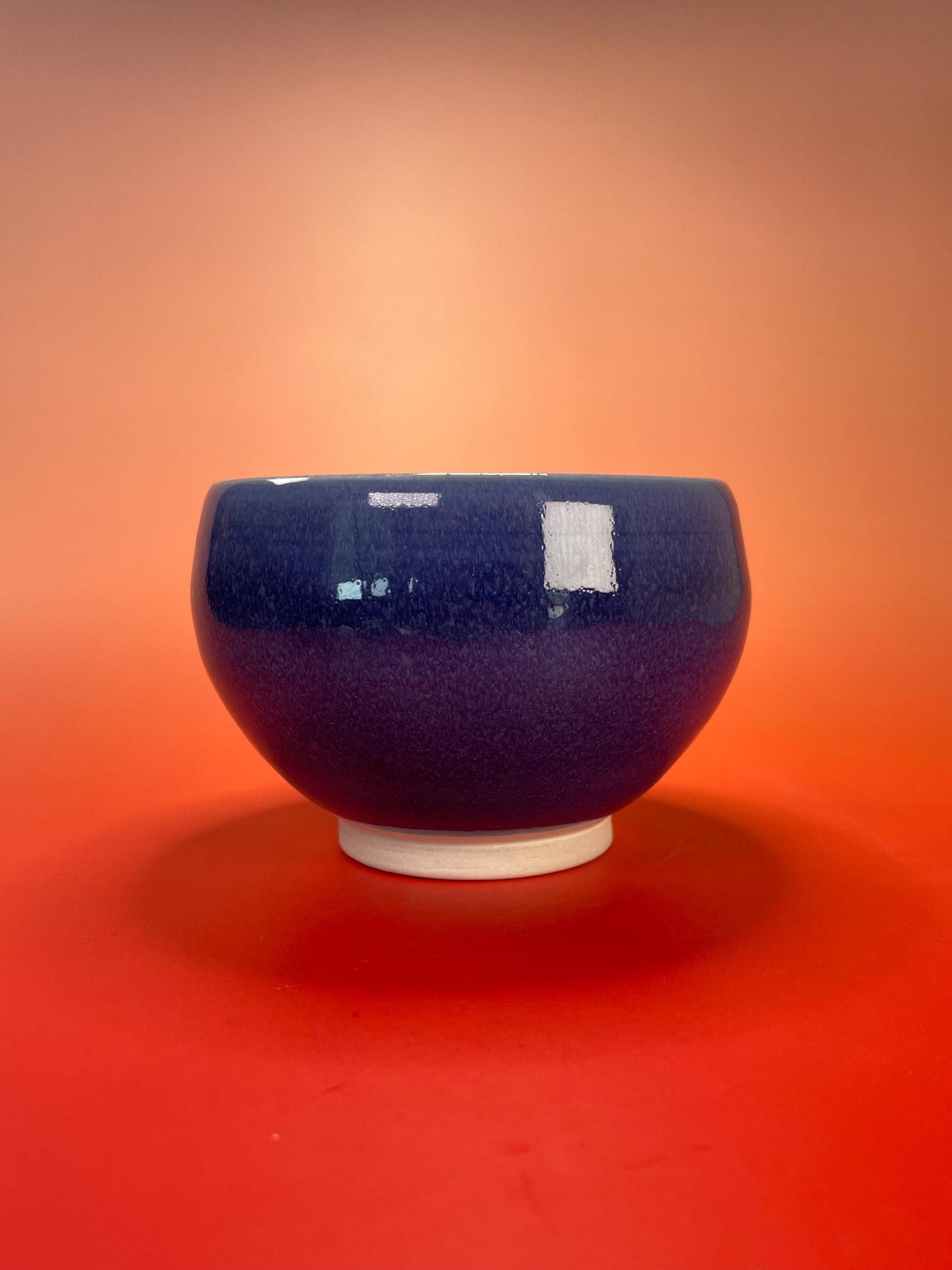 Unique 4.5 x 3 inch high Chinese Signed pottery bowl   wonderful glaze