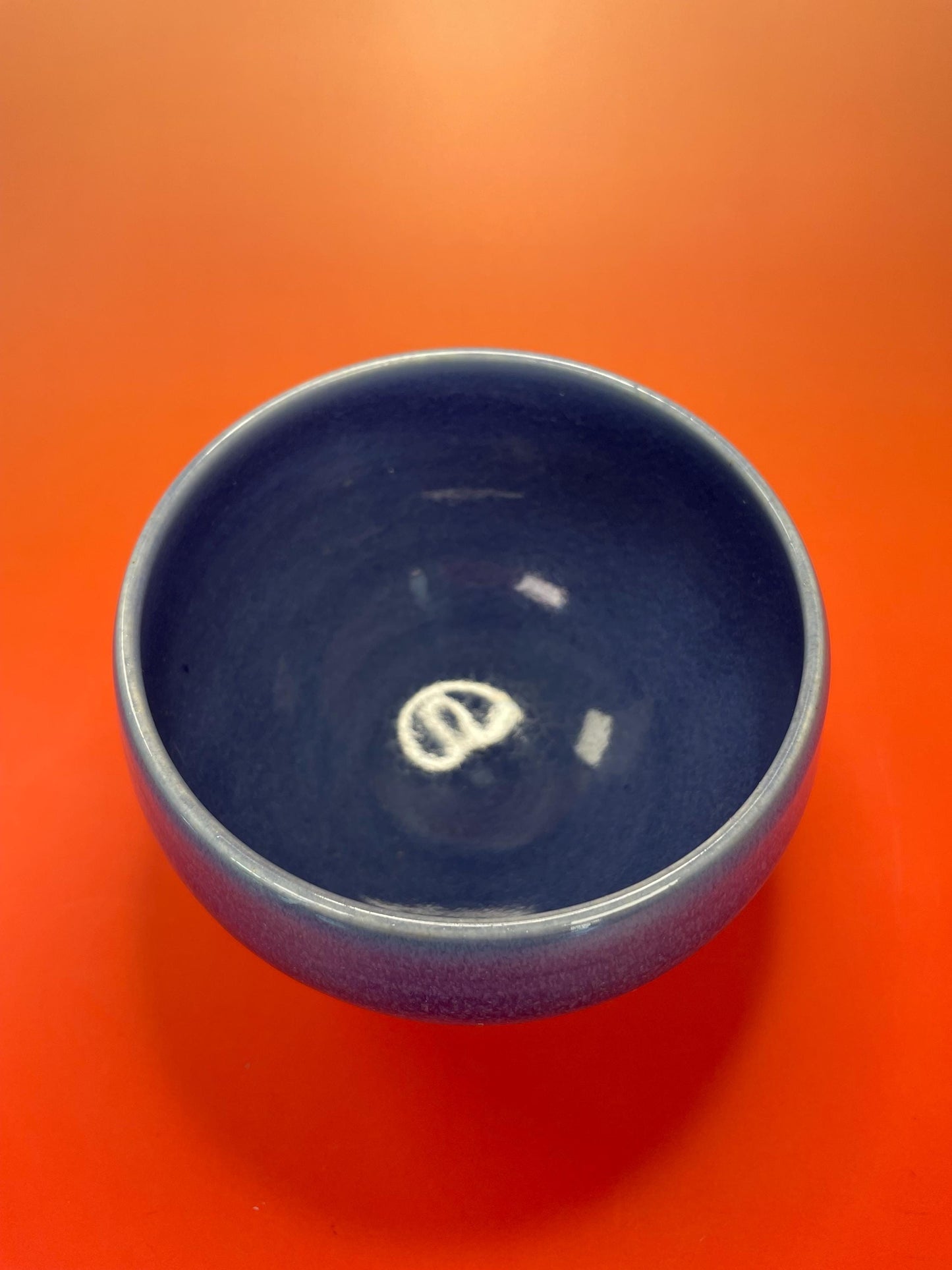 Unique 4.5 x 3 inch high Chinese Signed pottery bowl   wonderful glaze