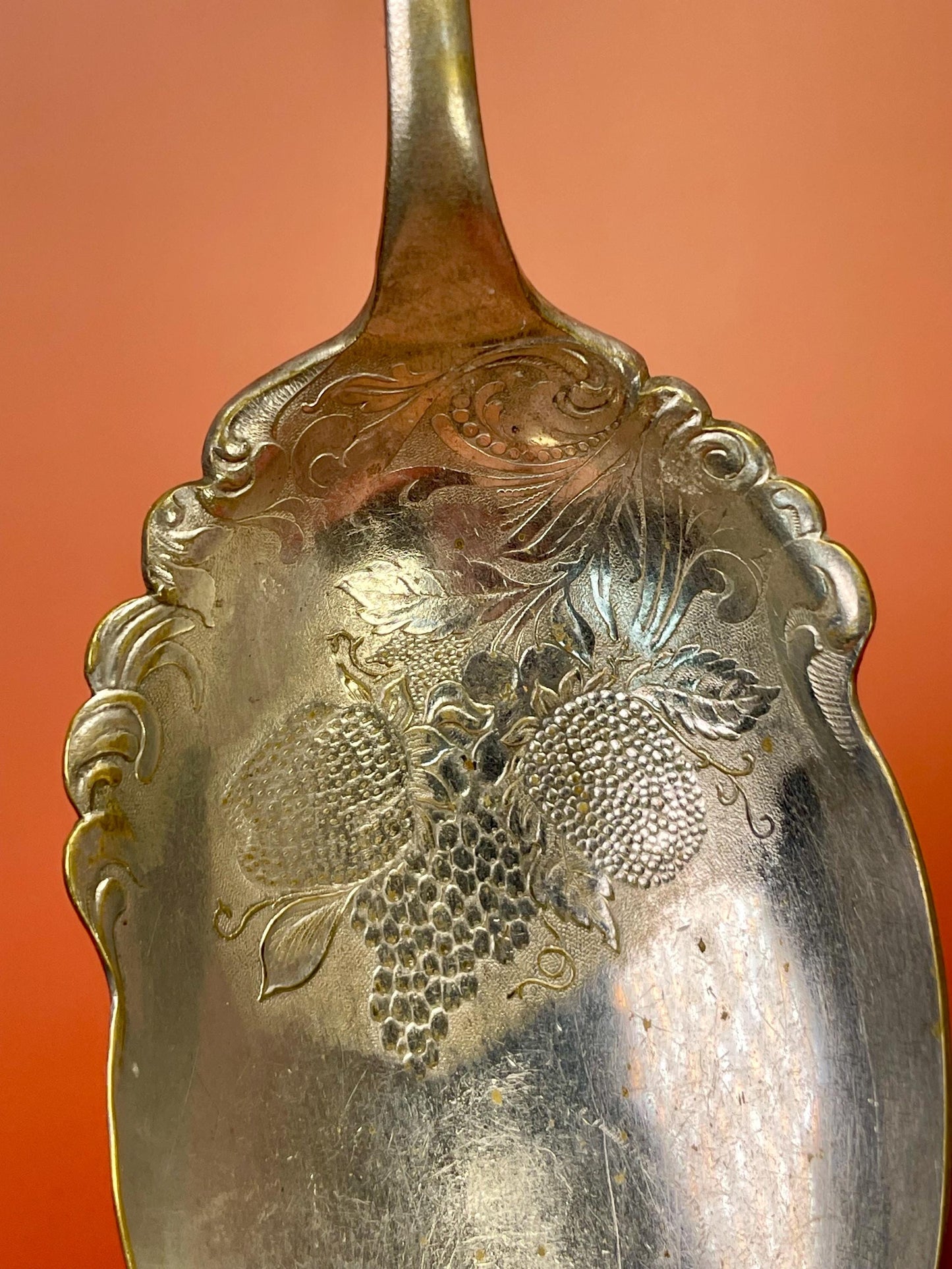 A Lovely ornate Silver Plated serving spoon  ready to gift or use