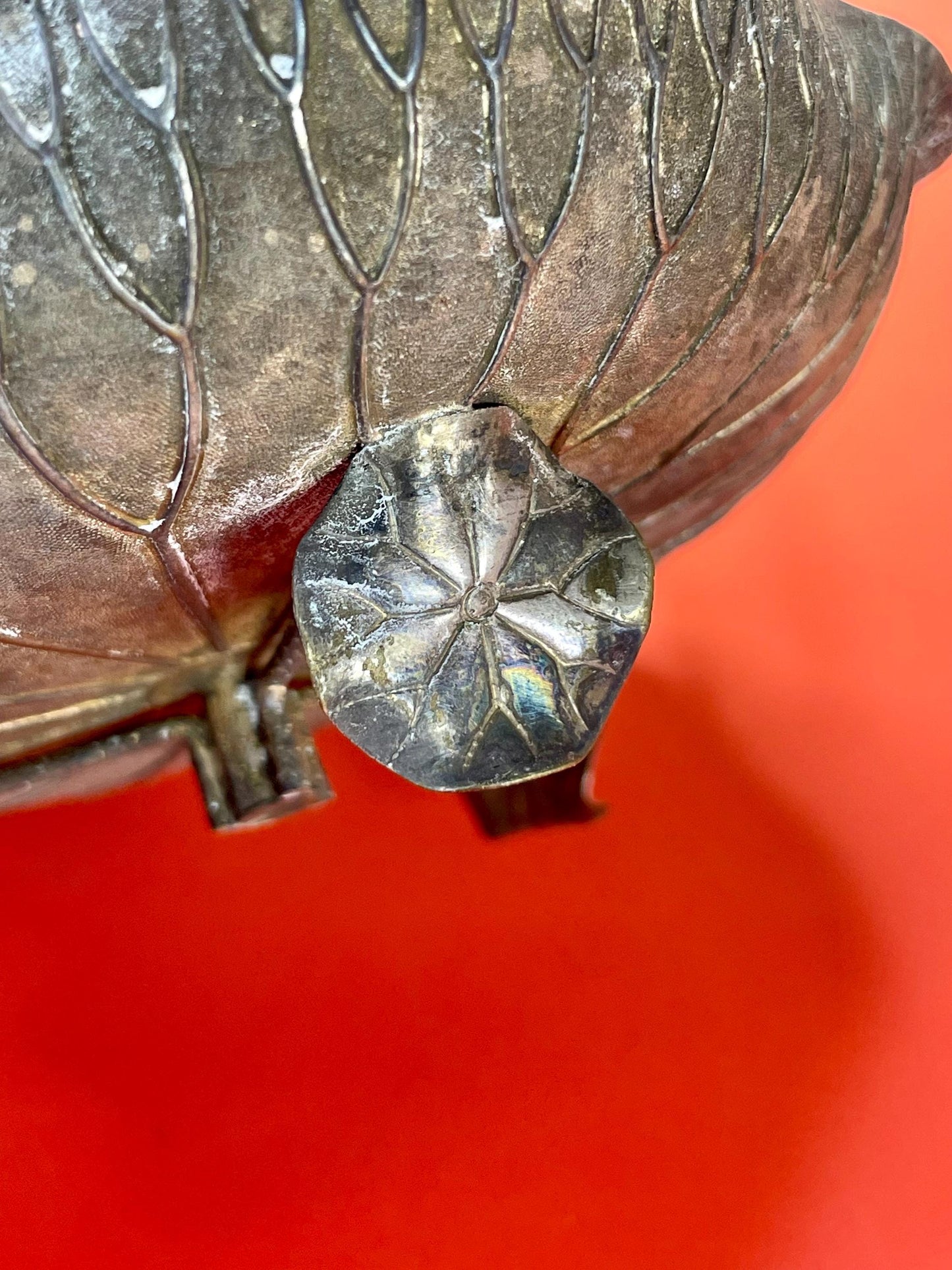Antique Silver Plated Art Nouveau Lily Pad Dish