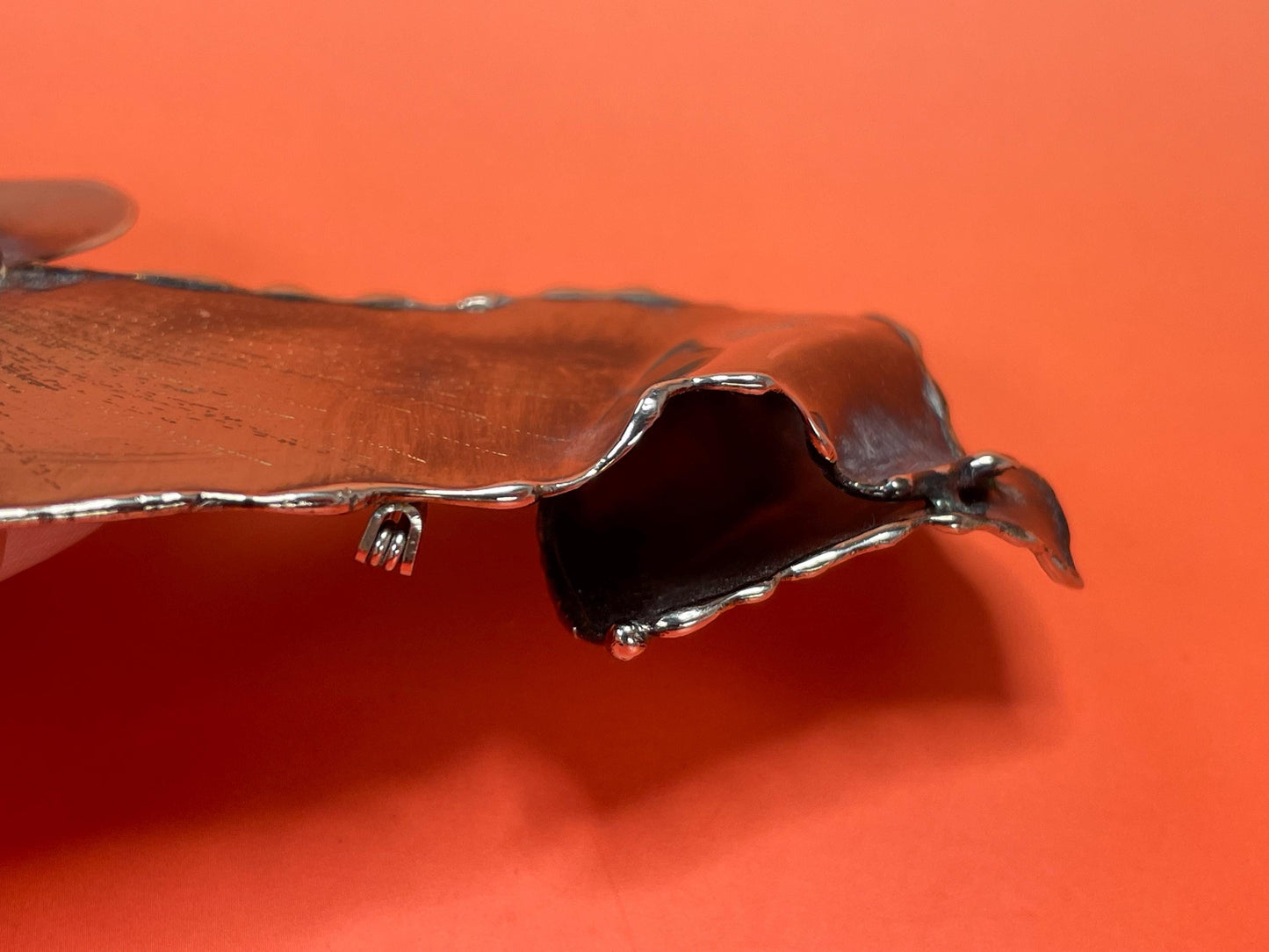 Approx 4.25 inch wide x 3 inch high Cool Brutalist Brooch  1950s