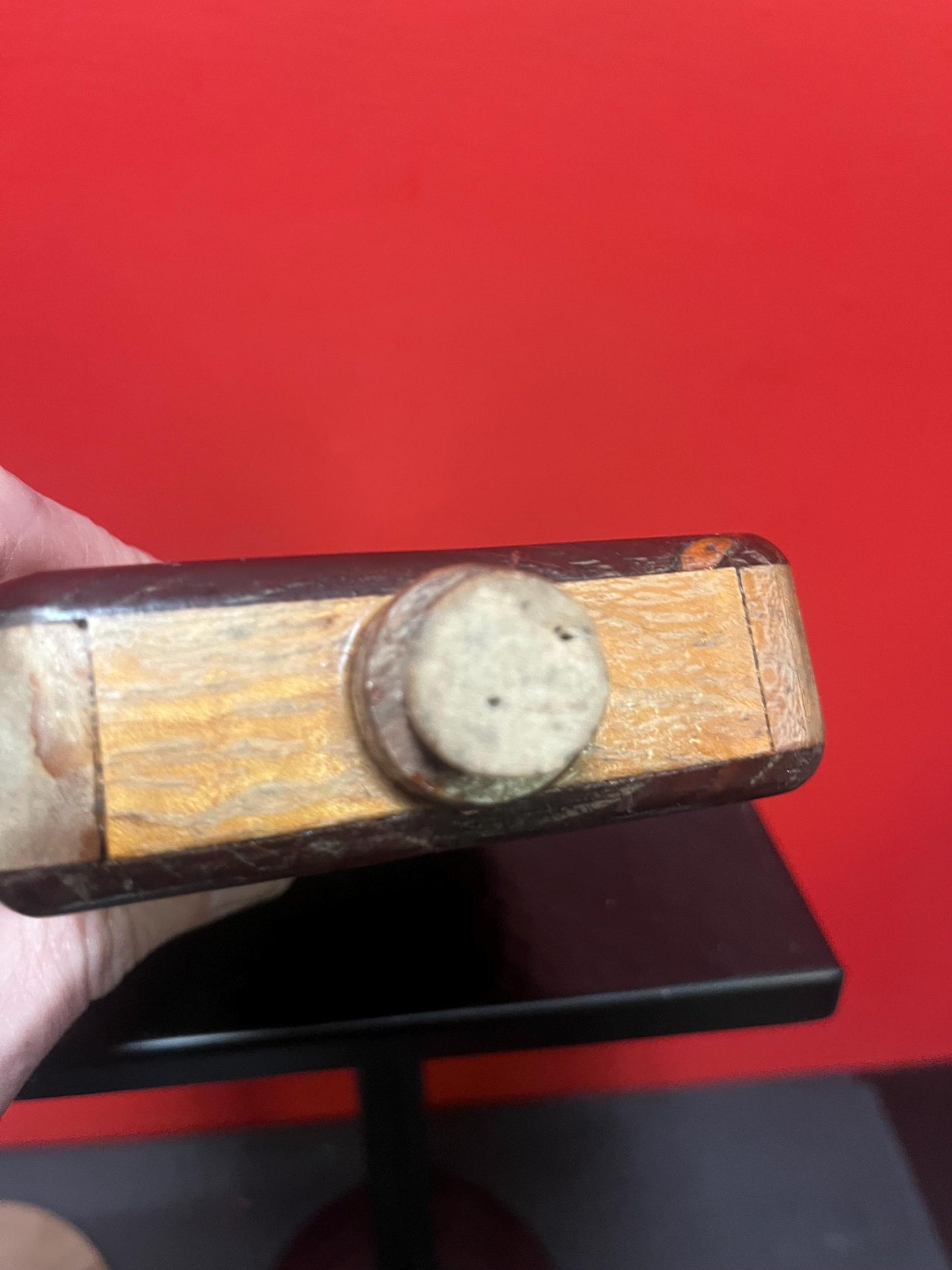 Lovely old 6 x 4 skull flask  ready to use unique wooden beauty