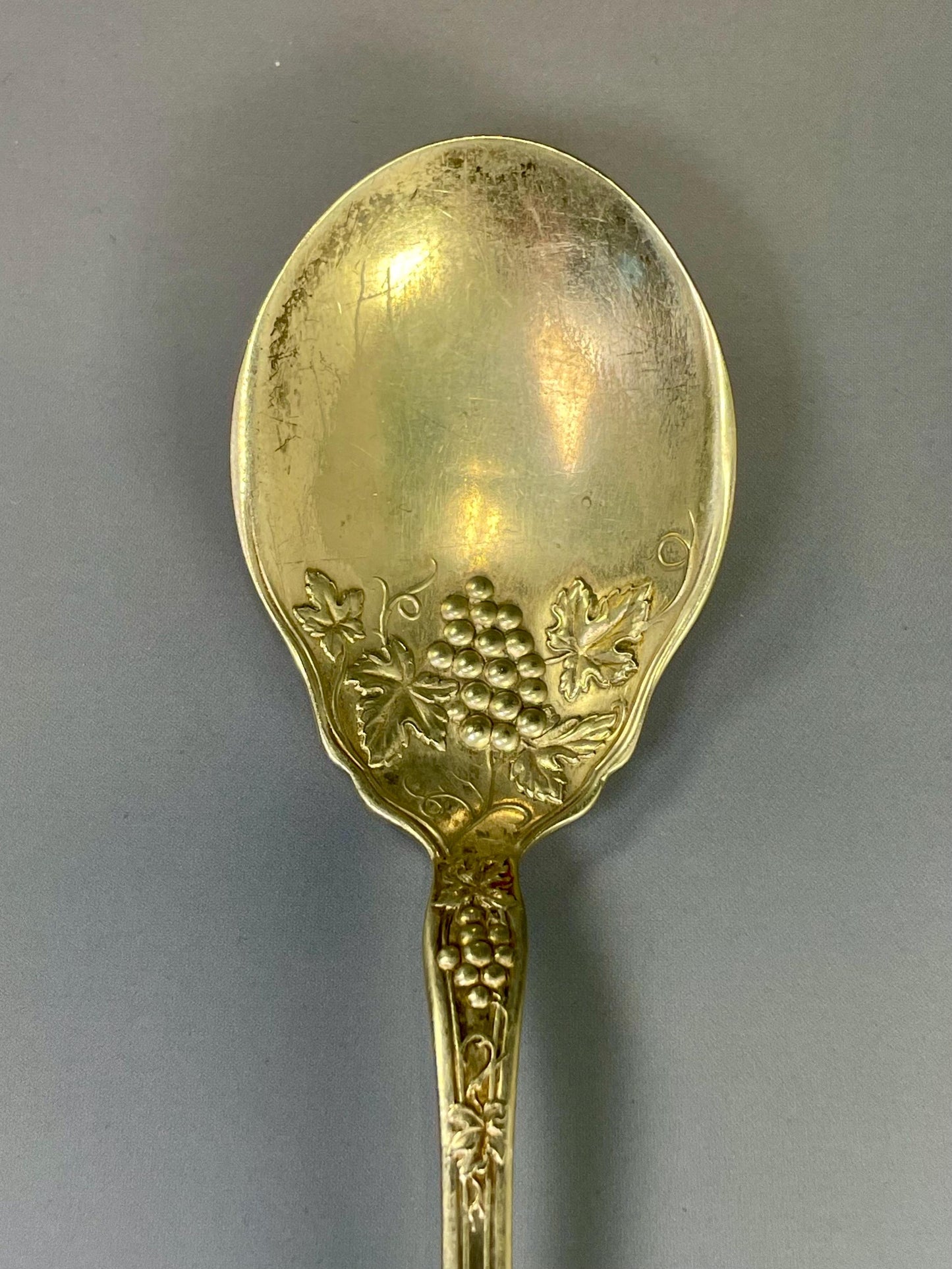 A Lovely Grape Design Silver Plated serving spoon  ready to gift or use