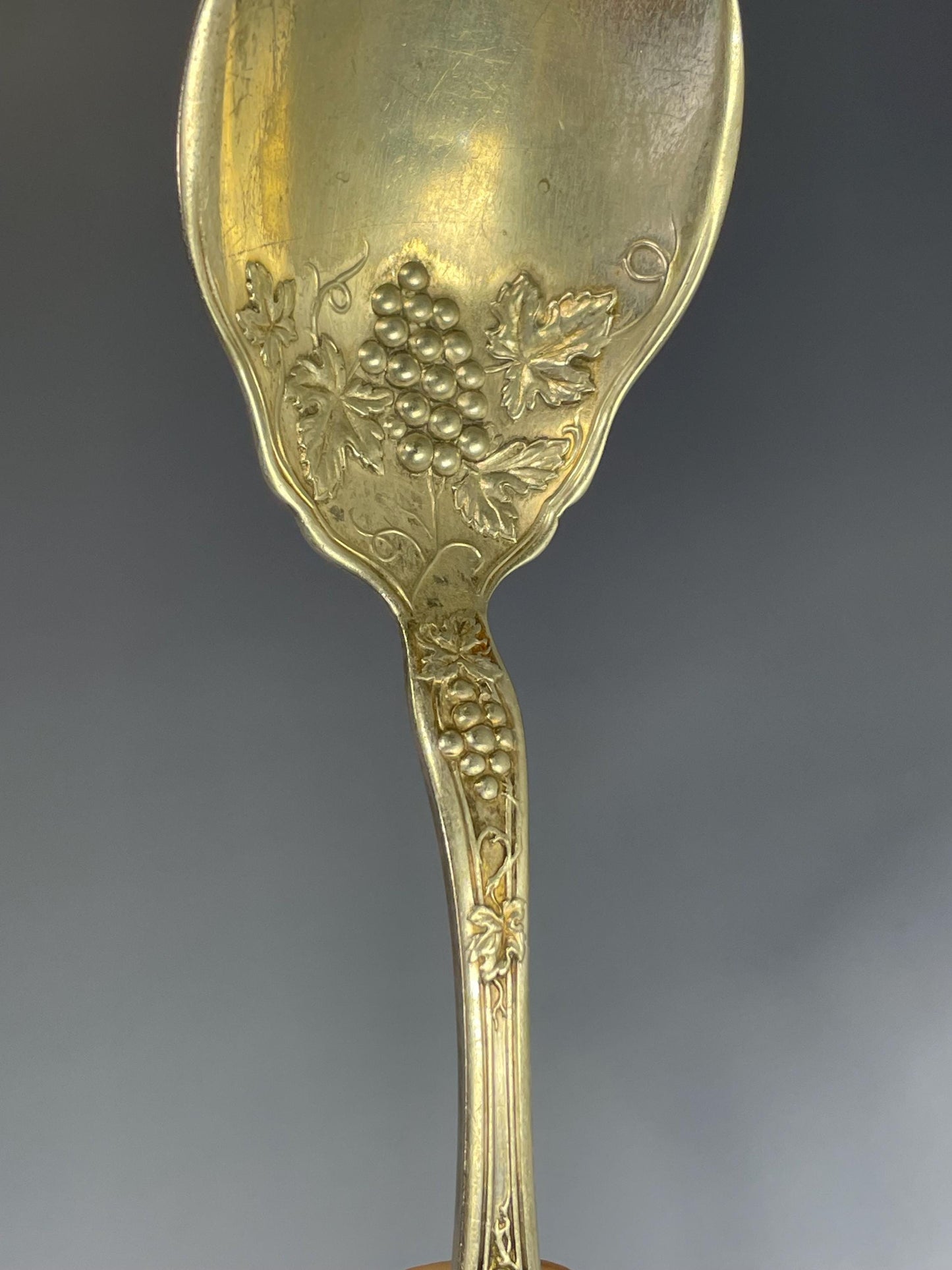 A Lovely Grape Design Silver Plated serving spoon  ready to gift or use