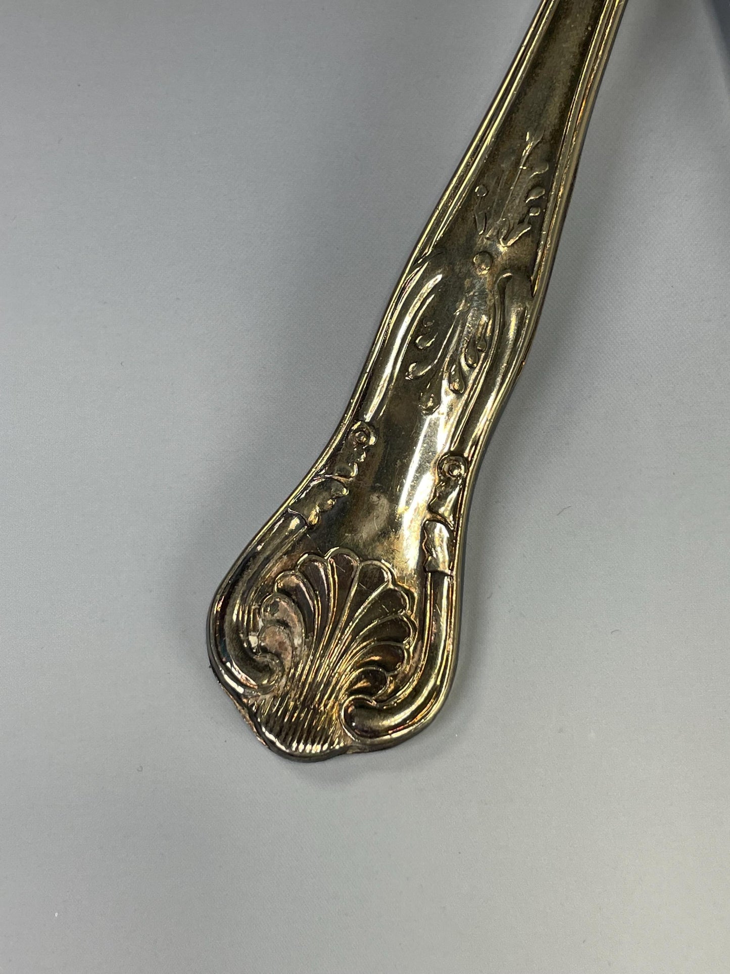 Lovely pair Antique Italian 9 inch long silver plated berry spoons  wonderful gift