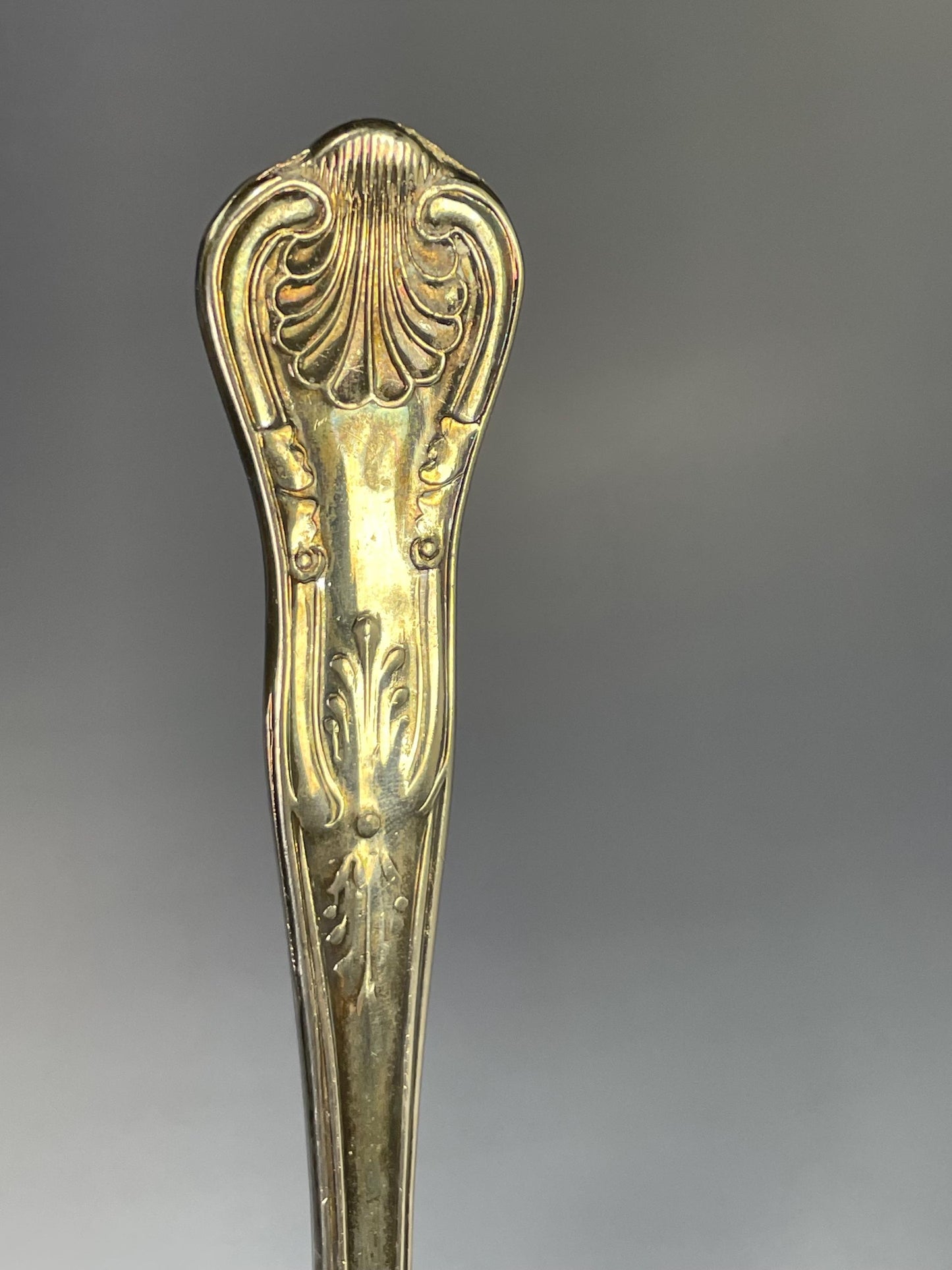 Lovely pair Antique Italian 9 inch long silver plated berry spoons  wonderful gift