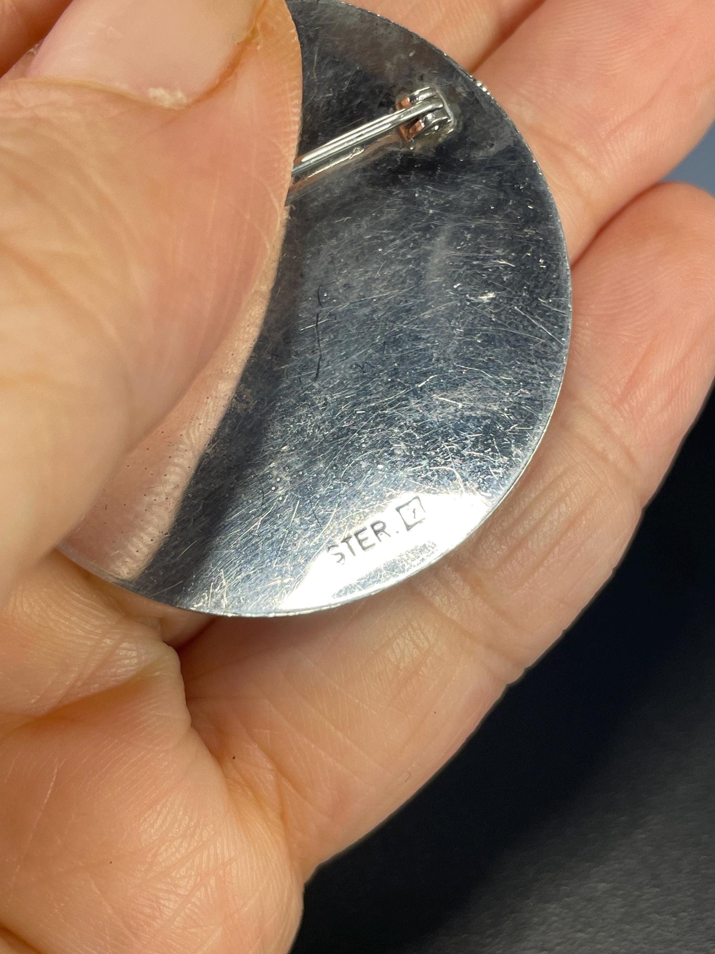 Stunning Sterling Silver Brooch and Earring Set