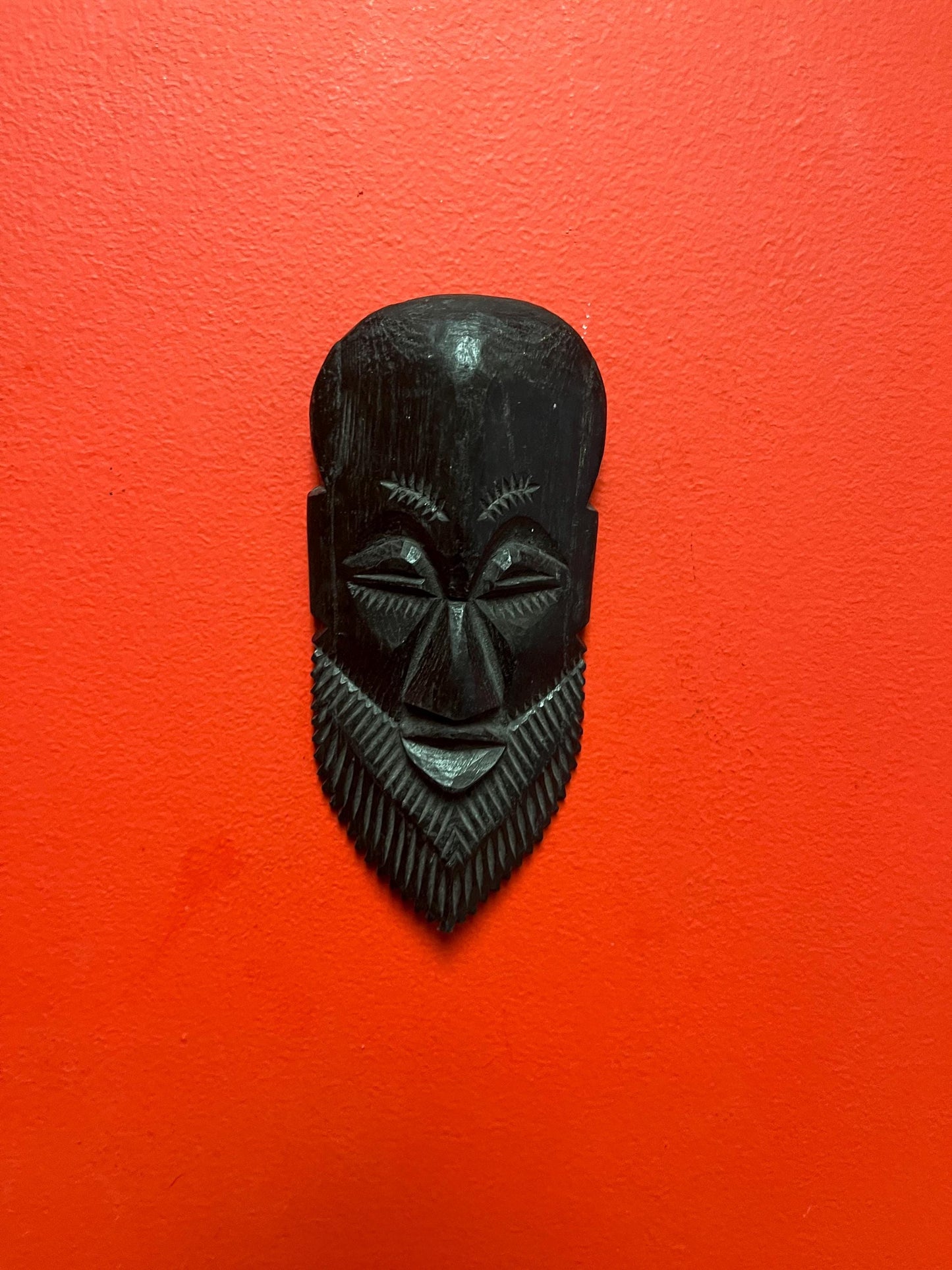 Unusual Wooden African 7.5 inch long mask  unusual and beautiful