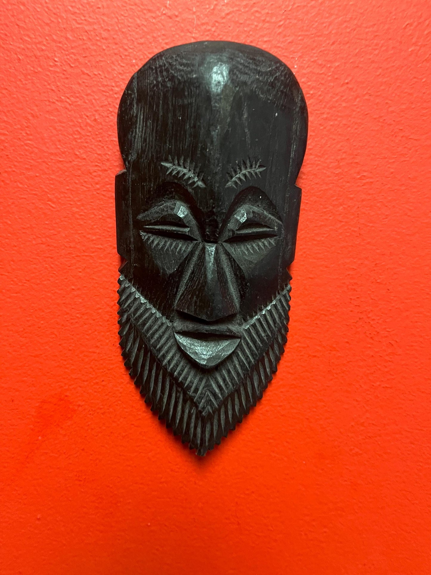 Unusual Wooden African 7.5 inch long mask  unusual and beautiful