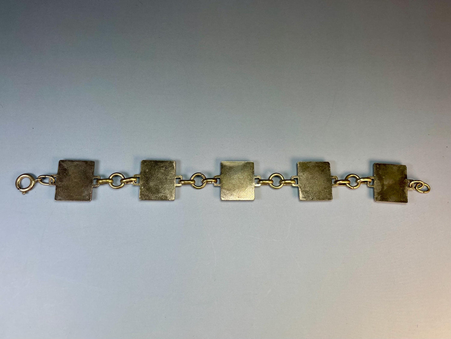 Classic Metal Link Bracelet with Italian Imagery  Timeless and Versatile