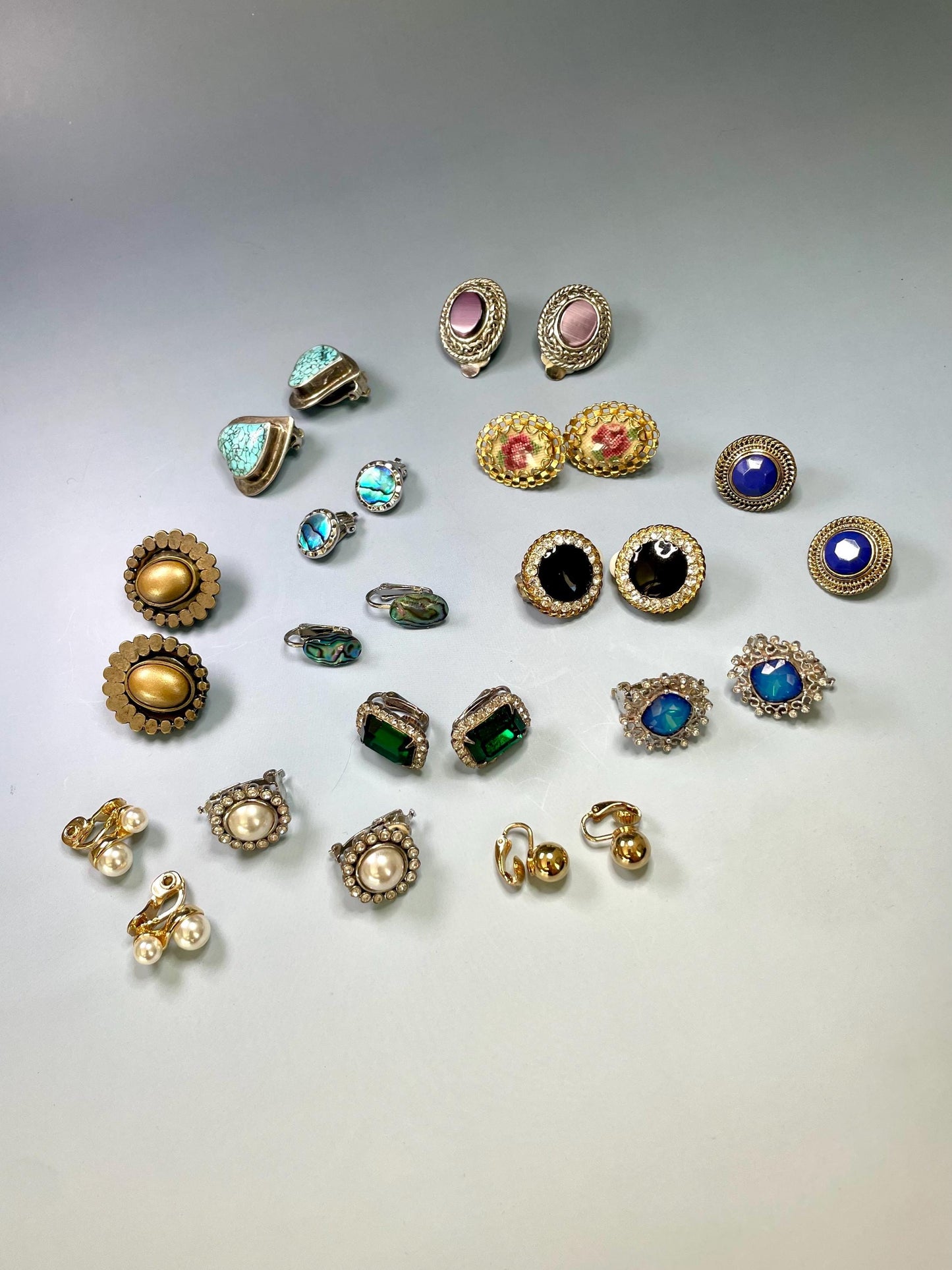 Lot of 13 pairs of Clip-on Earrings