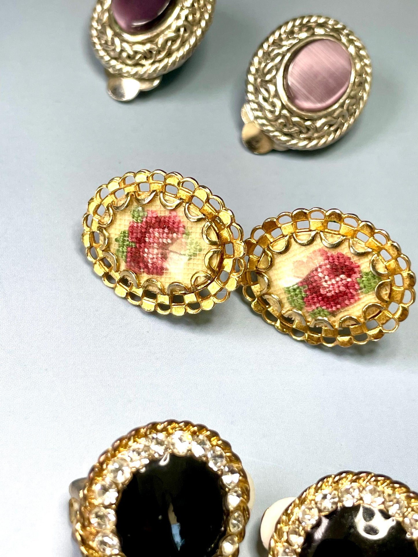 Lot of 13 pairs of Clip-on Earrings