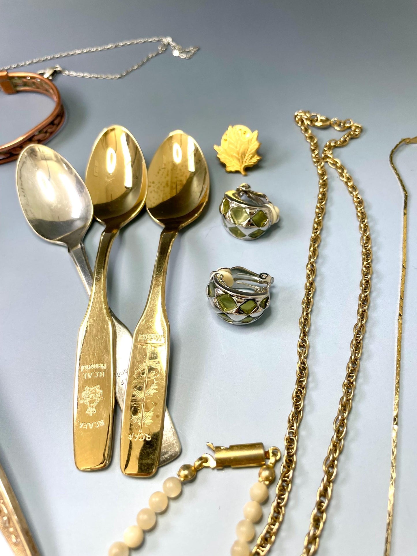 Lot of Mixed Jewelry and Spoons