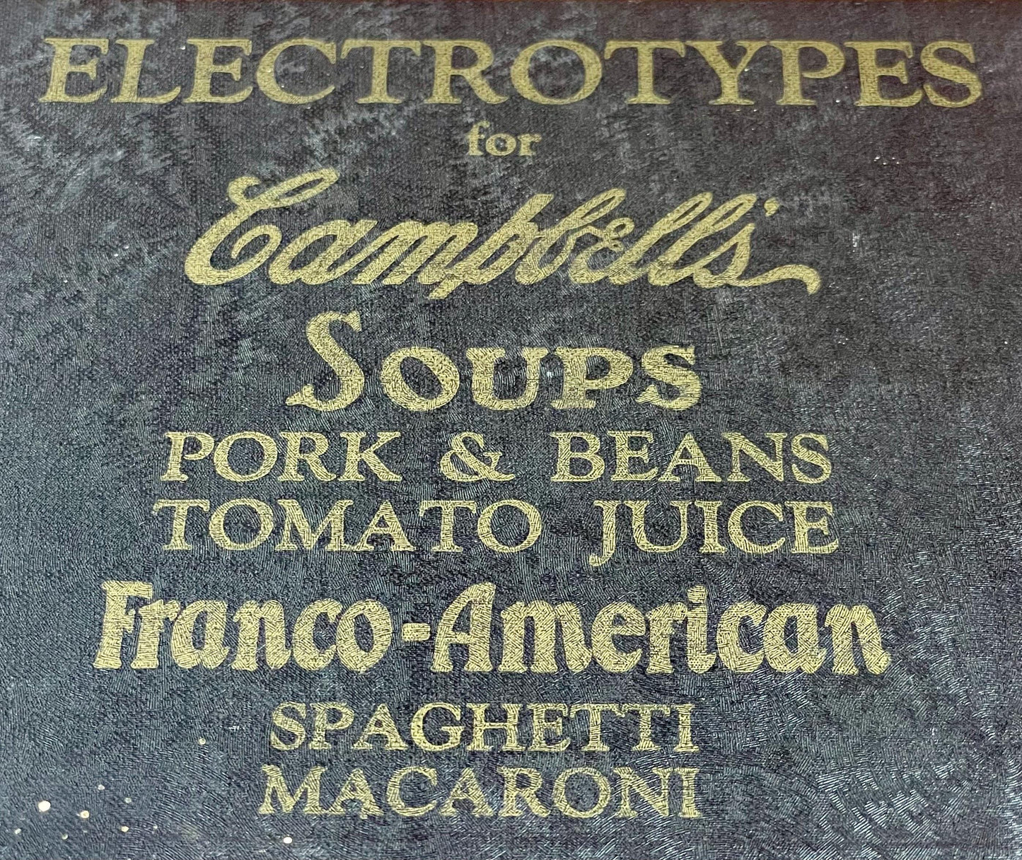 Cool American Electrotypes box  Great Graphics  Campbells Soup