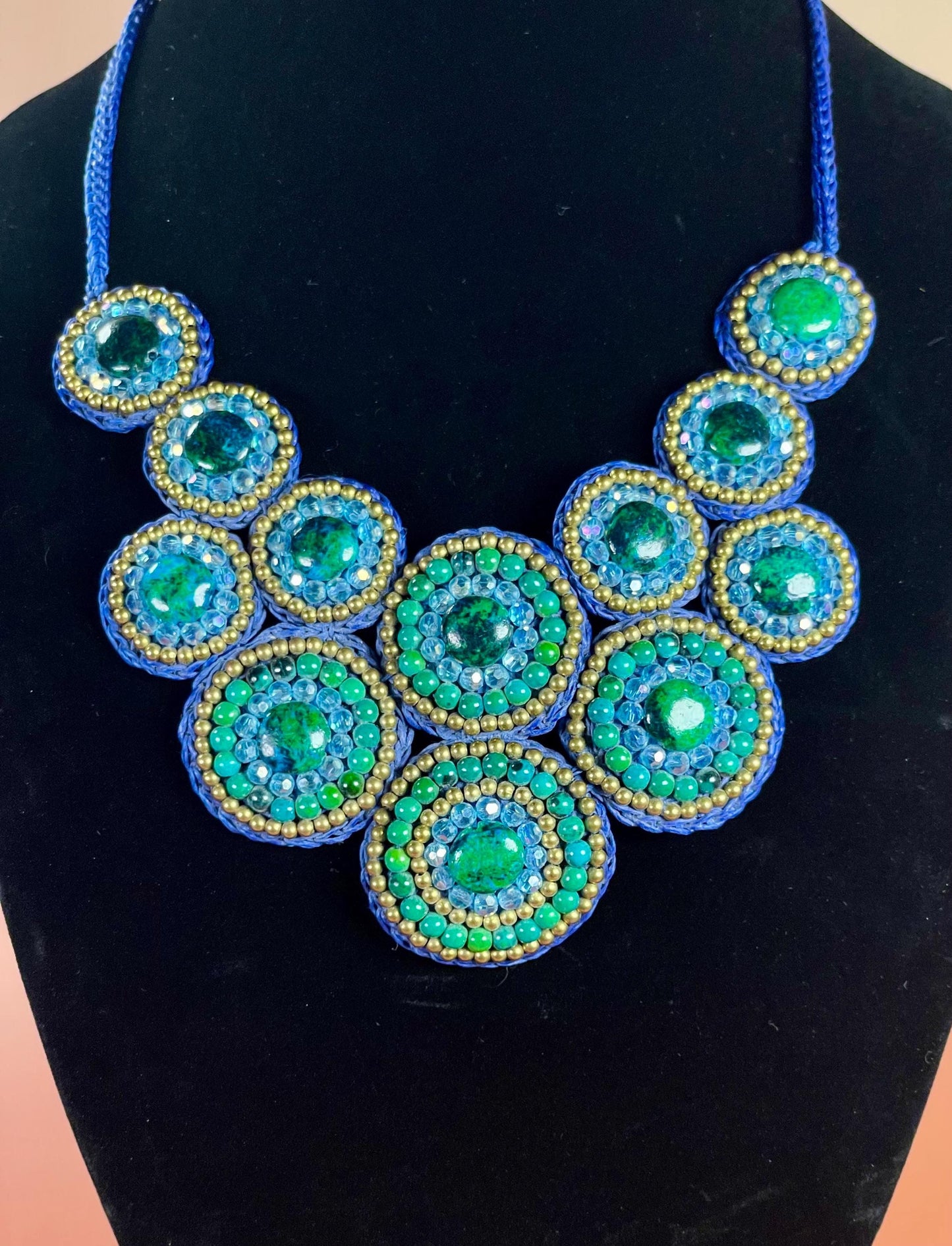 Vintage Crochet and Beaded Necklace