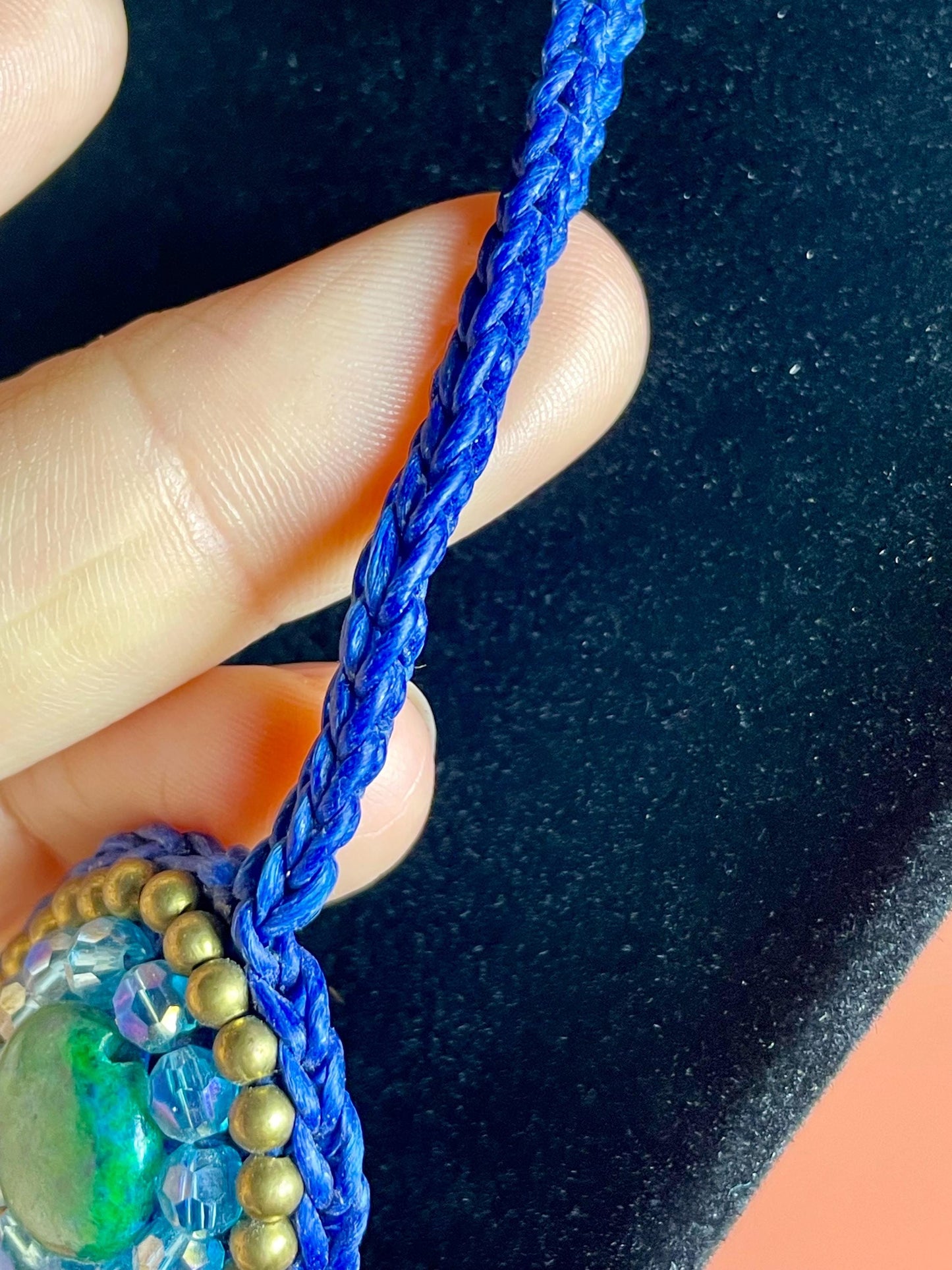 Vintage Crochet and Beaded Necklace