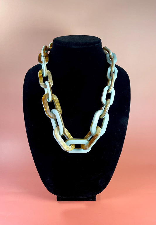 1960s Lucite Chunky Chain Necklace