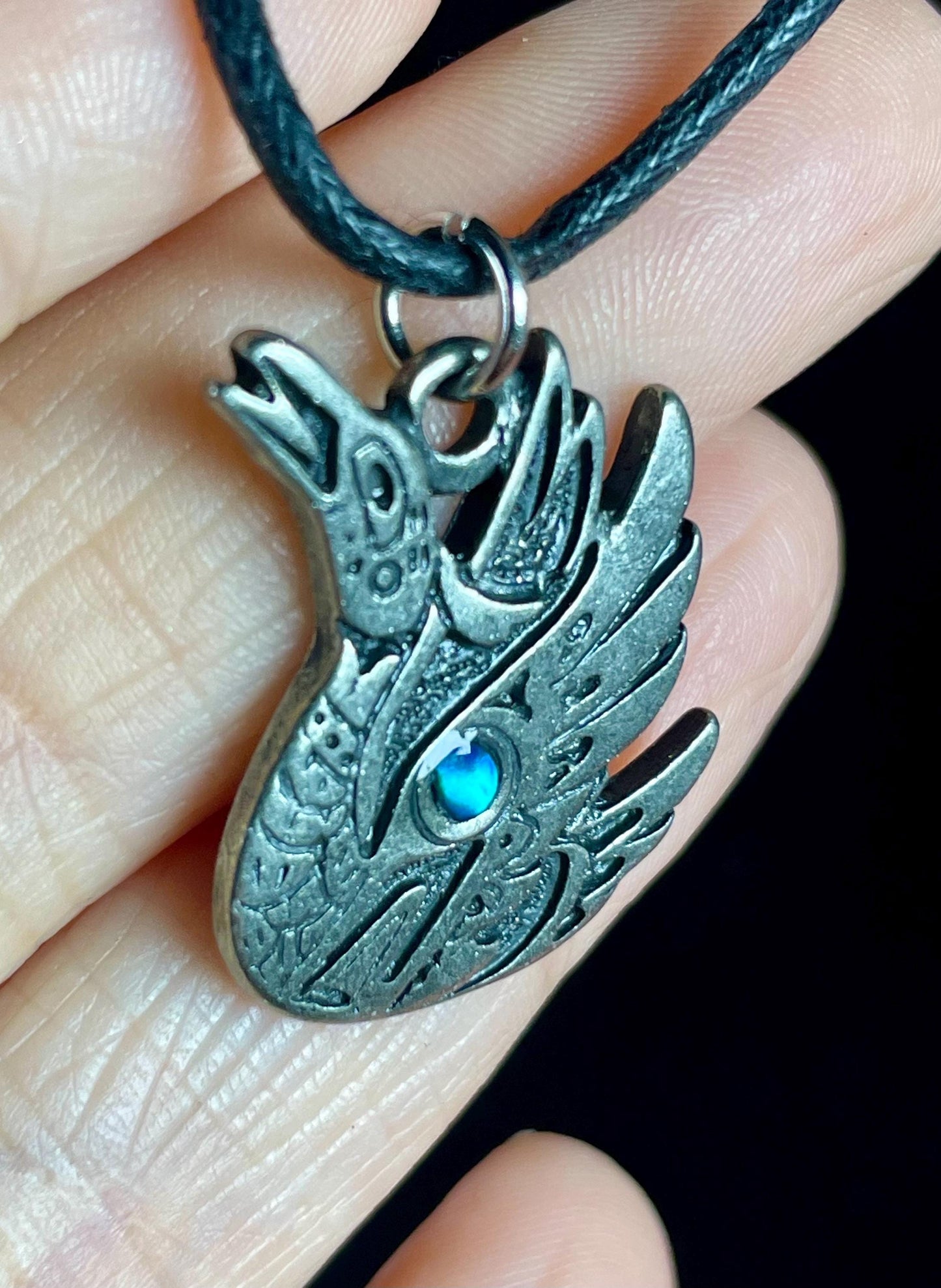 Coast Salish loon by Doug LaFortune with Abalone