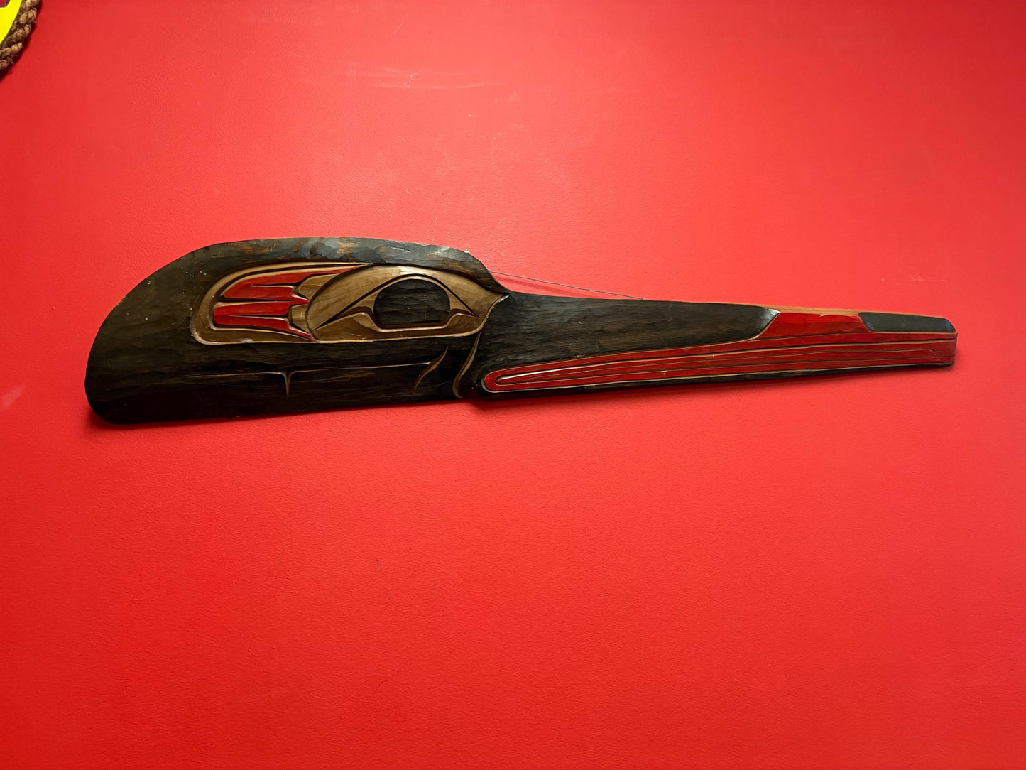 37 x 7 stunning indigenous first nations, Pacific Northwest Coast Eagle plaque  Great detail and massive Signed on back