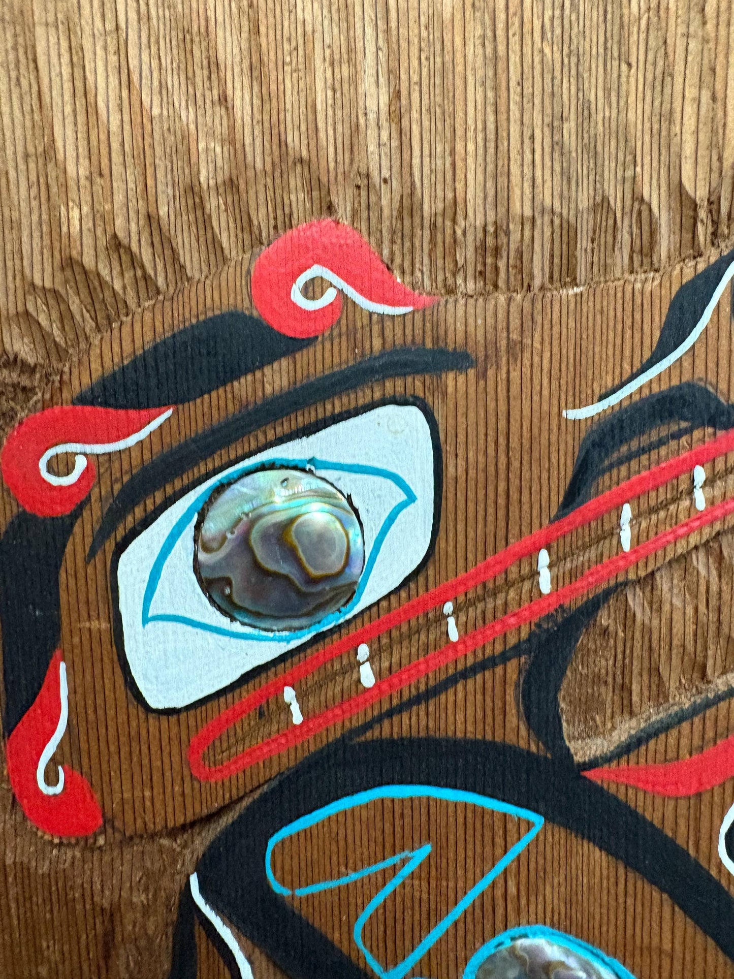 Beautiful 16 x 10 dancing transformation plaque  with abalone  Wonderful detail and imagery  wow