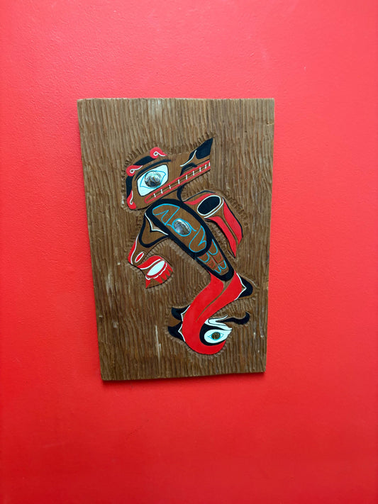 Beautiful 16 x 10 dancing transformation plaque  with abalone  Wonderful detail and imagery  wow