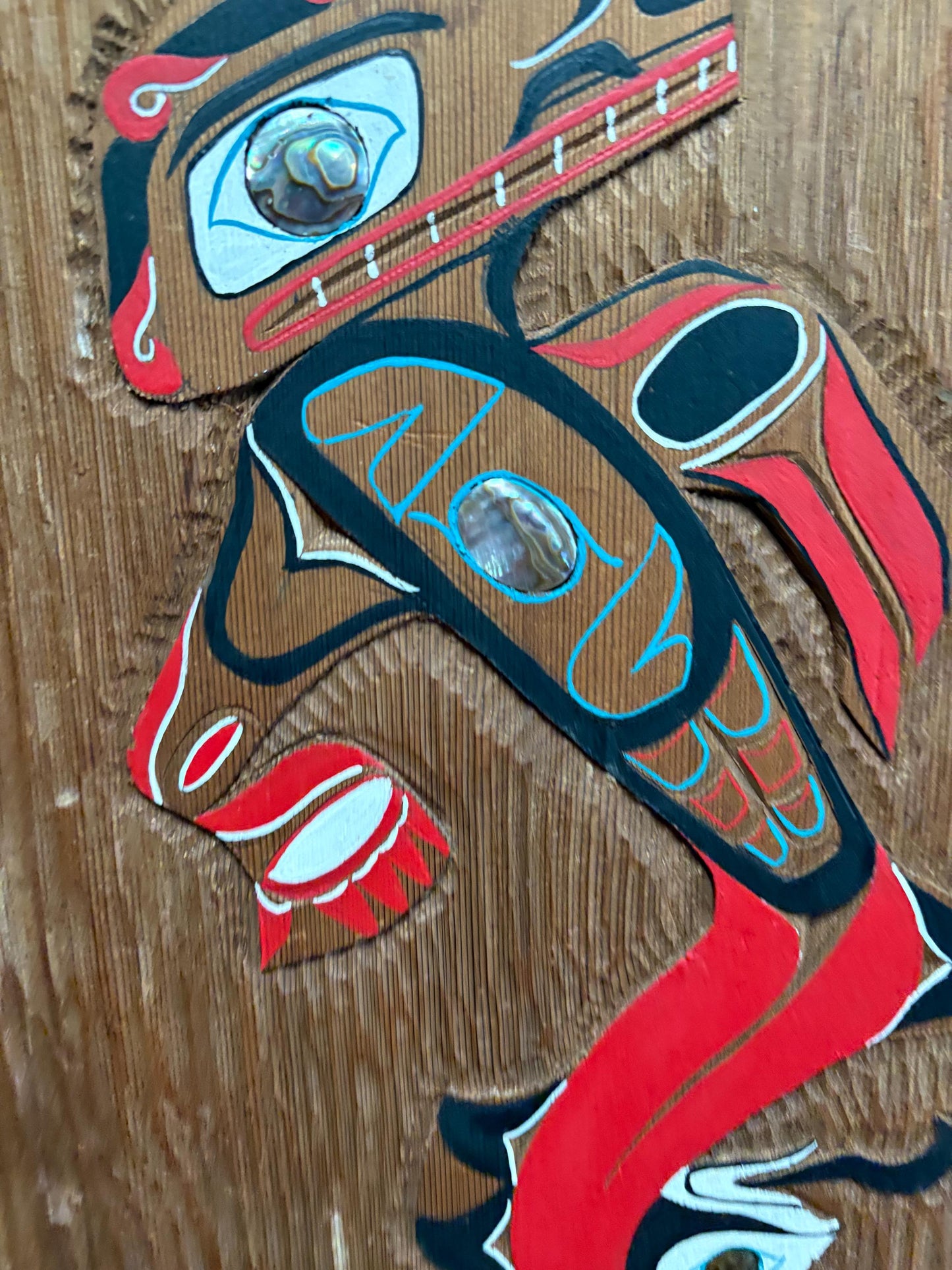 Beautiful 16 x 10 dancing transformation plaque  with abalone  Wonderful detail and imagery  wow