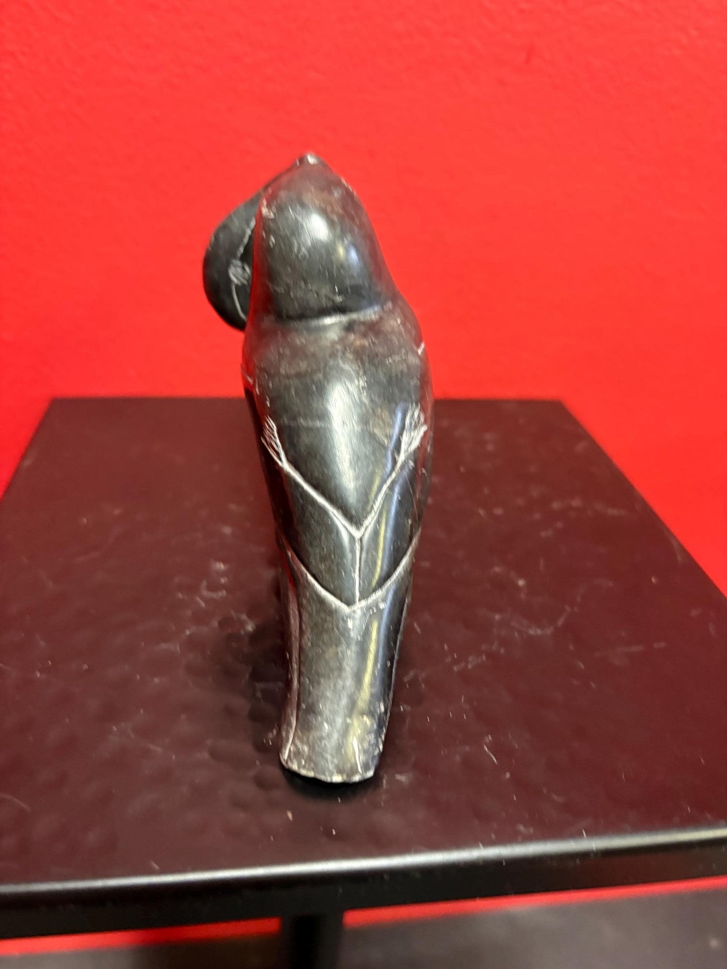 4 x 4 inch signed indigenous first nations, Inuit soapstone seal and salmon  good condition  great value