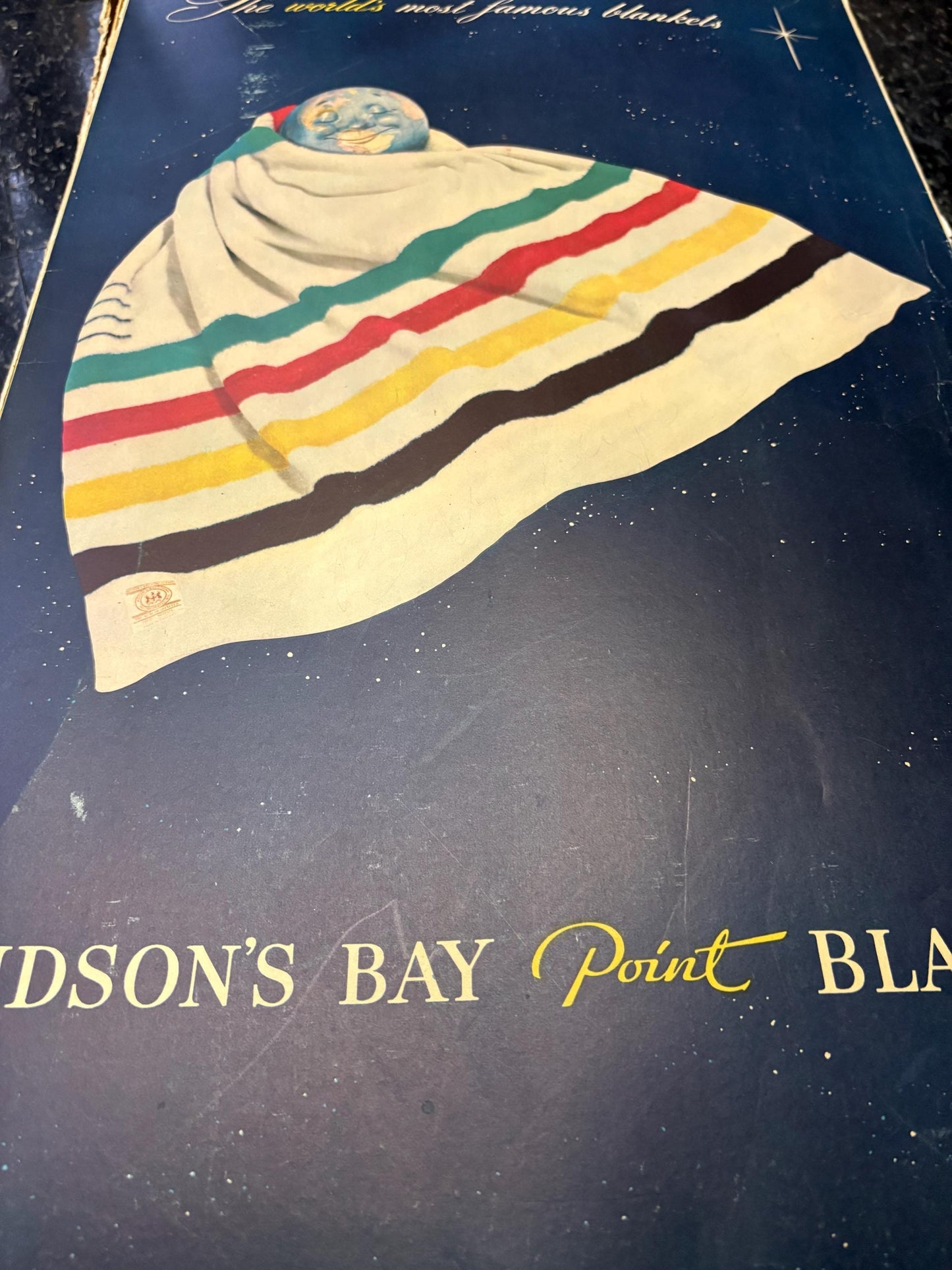 Wonderful 30 x 20 x 4“ deep  HudsonBay Company HBC wool  blanket box    not new condition  1 the best - HBC - so rare So weird
