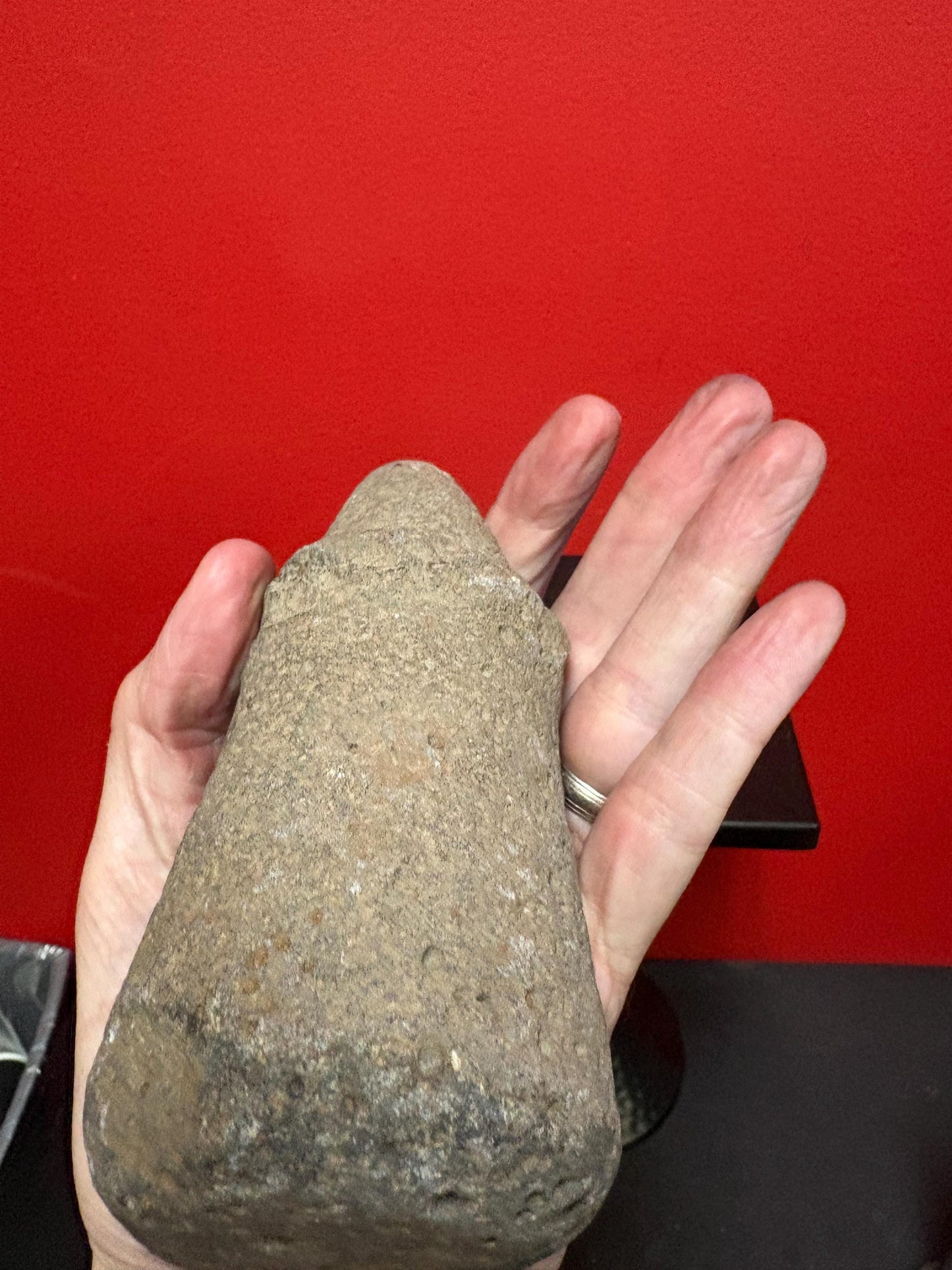 6 inch high authentic antique indigenous first nations Pacific Northwest Coast stone  plummet tool  from Vancouver Island collection