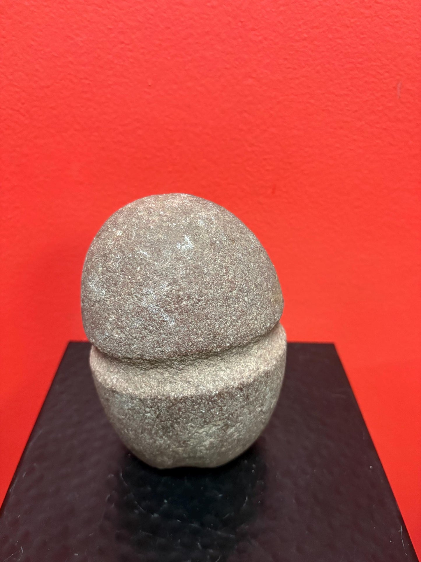 6 inch high authentic antique indigenous first nations Pacific Northwest Coast stone  plummet tool  from Vancouver Island collection