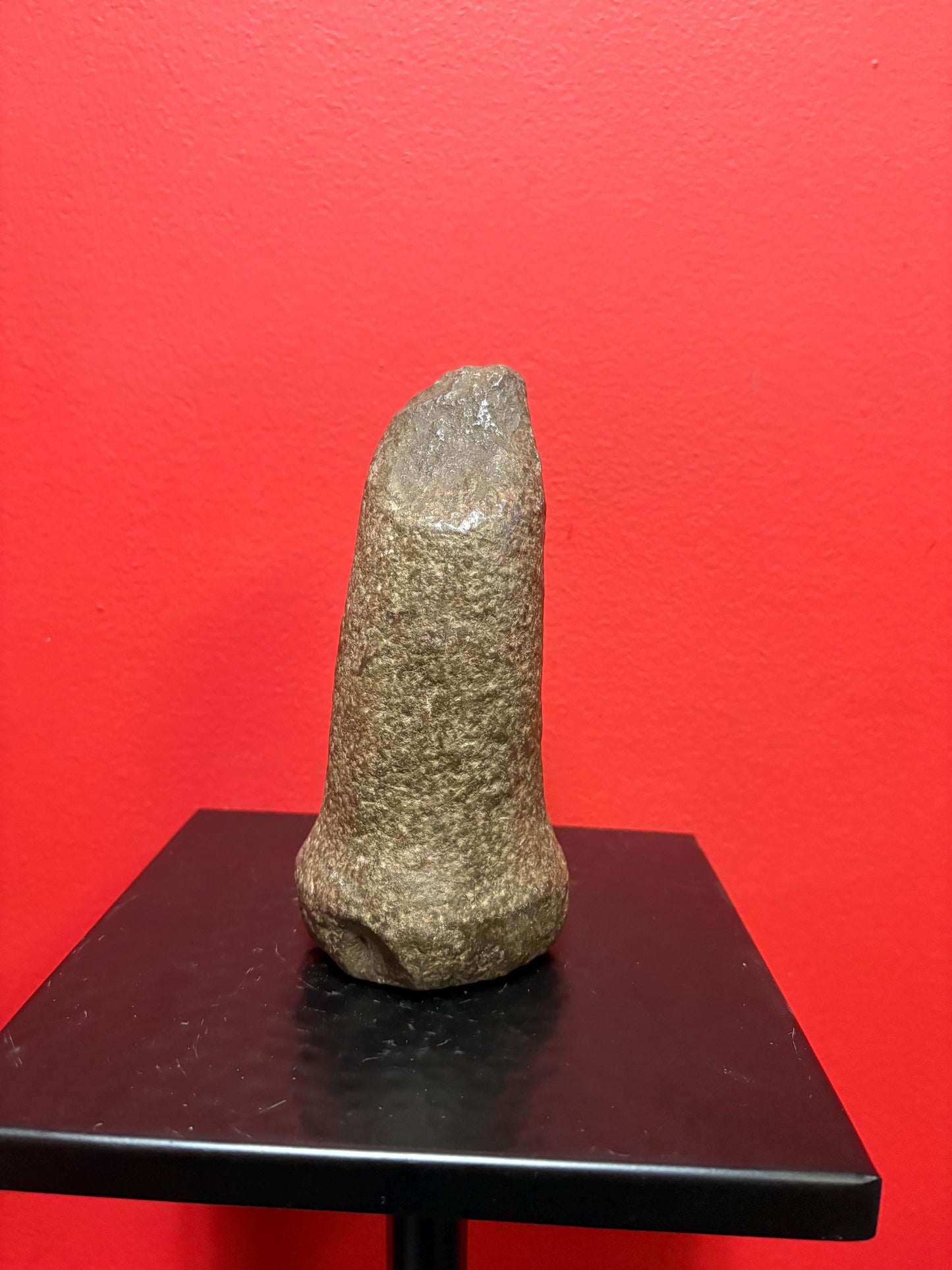 7 inch high authentic antique indigenous first nations Pacific Northwest Coast stone  plummet tool  from Vancouver Island collection