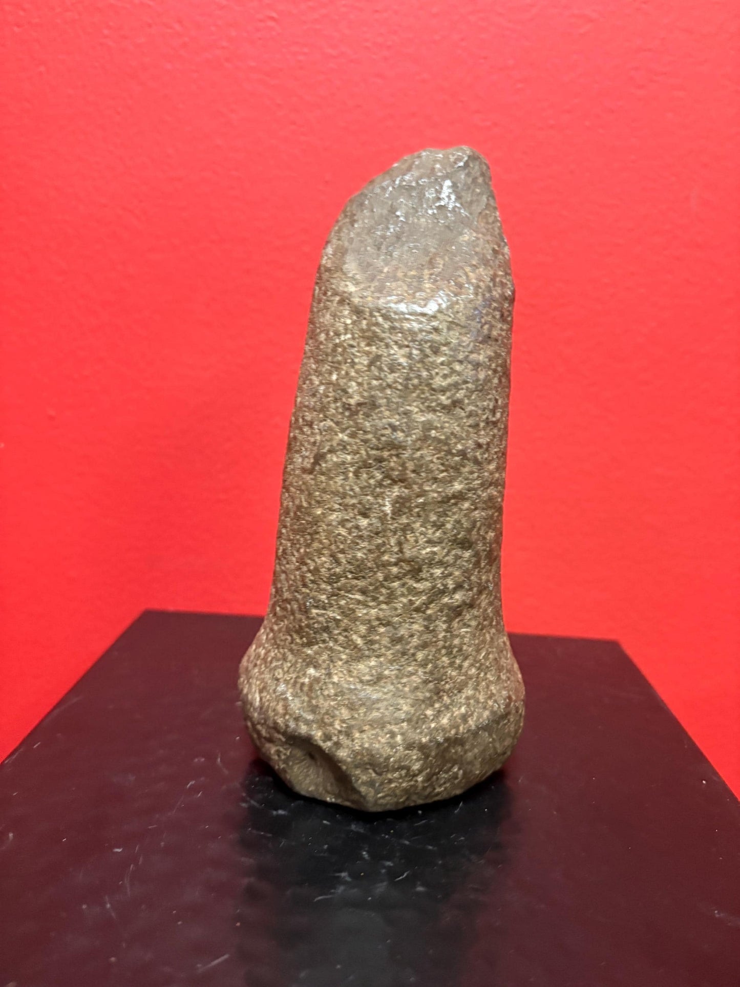 7 inch high authentic antique indigenous first nations Pacific Northwest Coast stone  plummet tool  from Vancouver Island collection