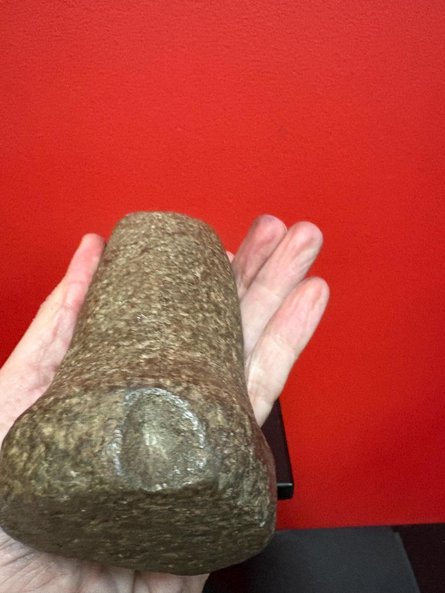 7 inch high authentic antique indigenous first nations Pacific Northwest Coast stone  plummet tool  from Vancouver Island collection