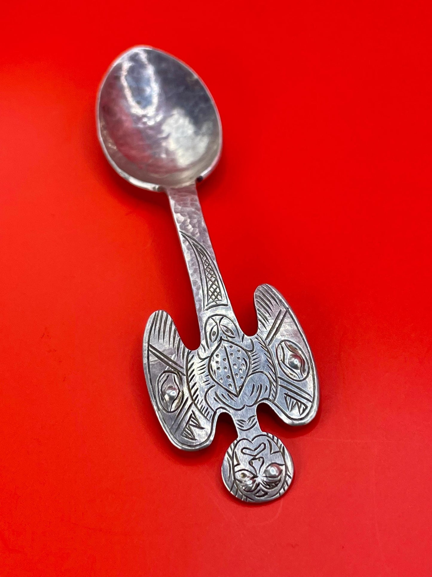 First Nations Indigenous Handcrafted Sterling Silver Thunderbird Spoon
