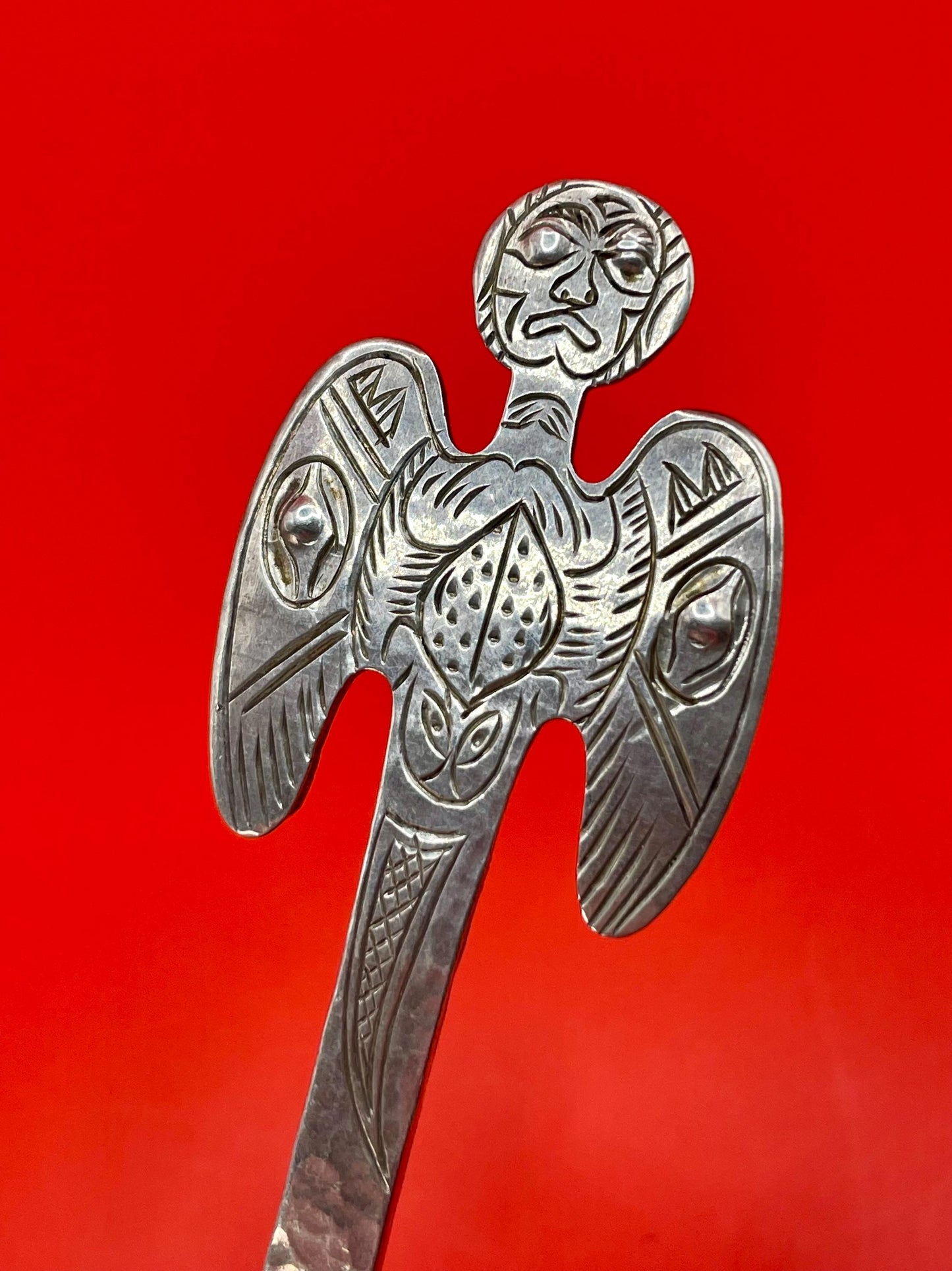 First Nations Indigenous Handcrafted Sterling Silver Thunderbird Spoon