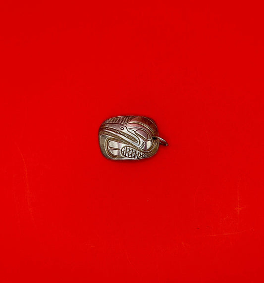 Beautiful indigenous first Nations Pacific Northwest Coast Sterling .75 inch pendant  - perfect gift